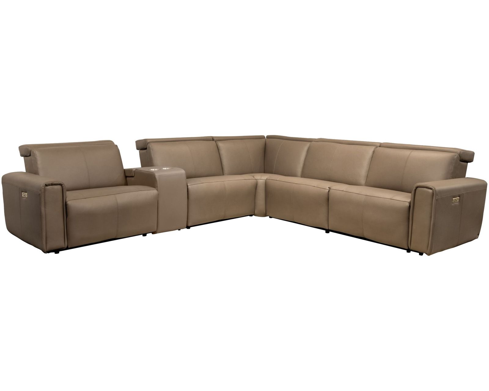 Nya 3099 Power Headrest Power Reclining Sectional (standard and wide seat widths) +140 leathers - Experience the Difference Precision Makes