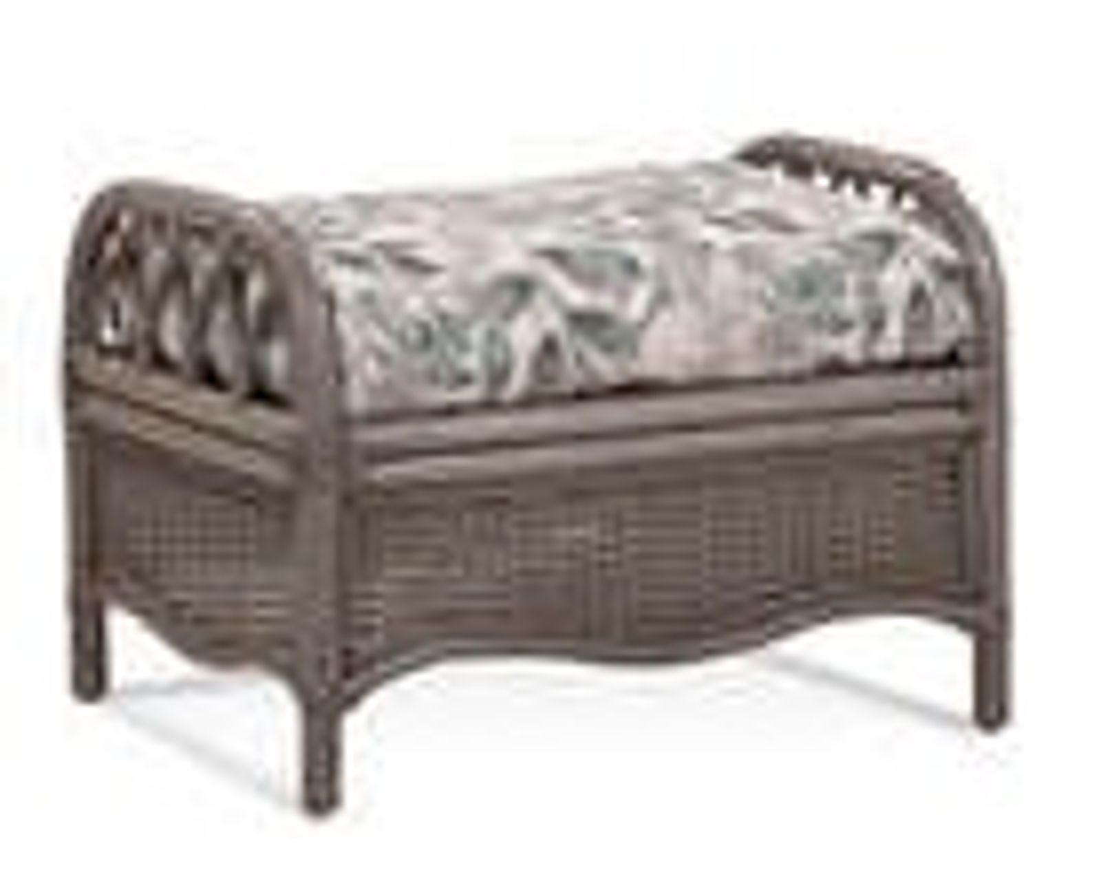 Everglade 76" Rattan Sofa (+28 finishes - 69 fabrics) - Everglade 20" x 27" Rattan Ottoman
