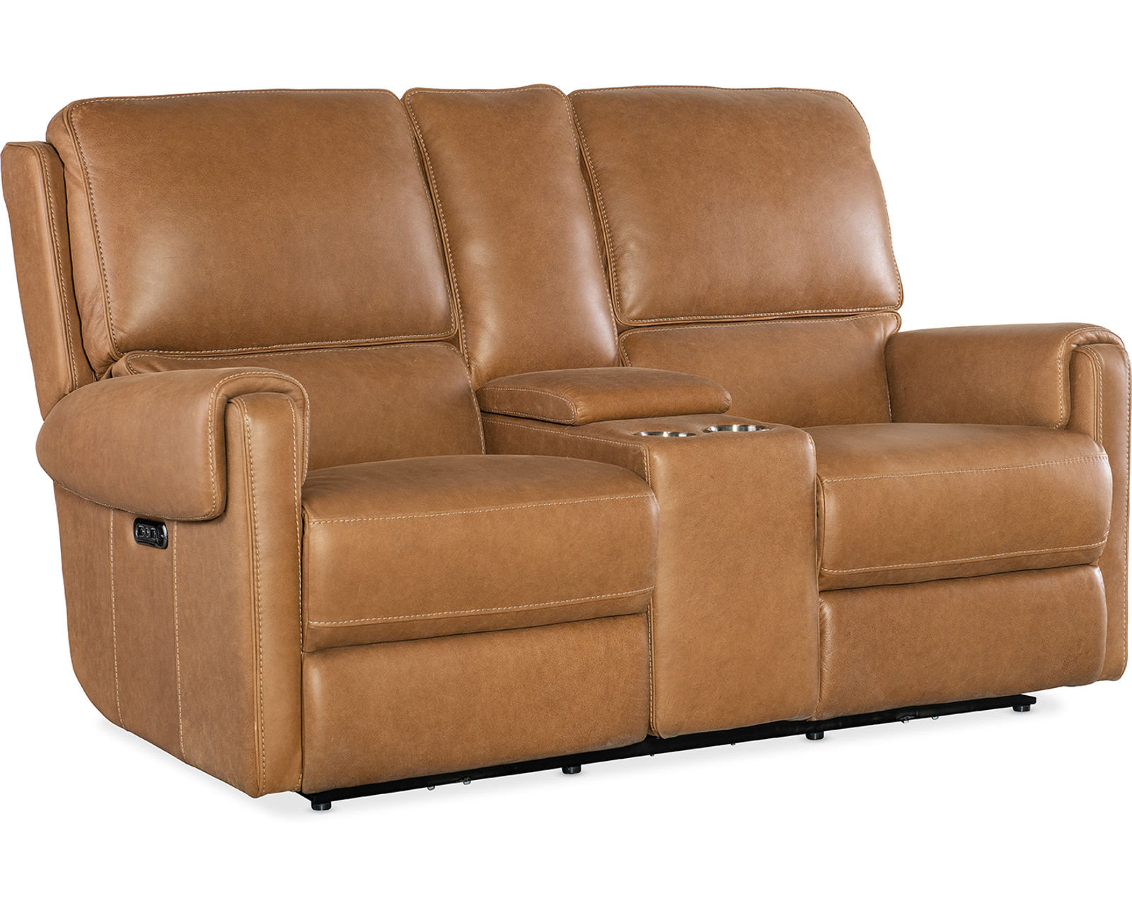 Somers Power Headrest Power Reclining Console Loveseat (In stock)