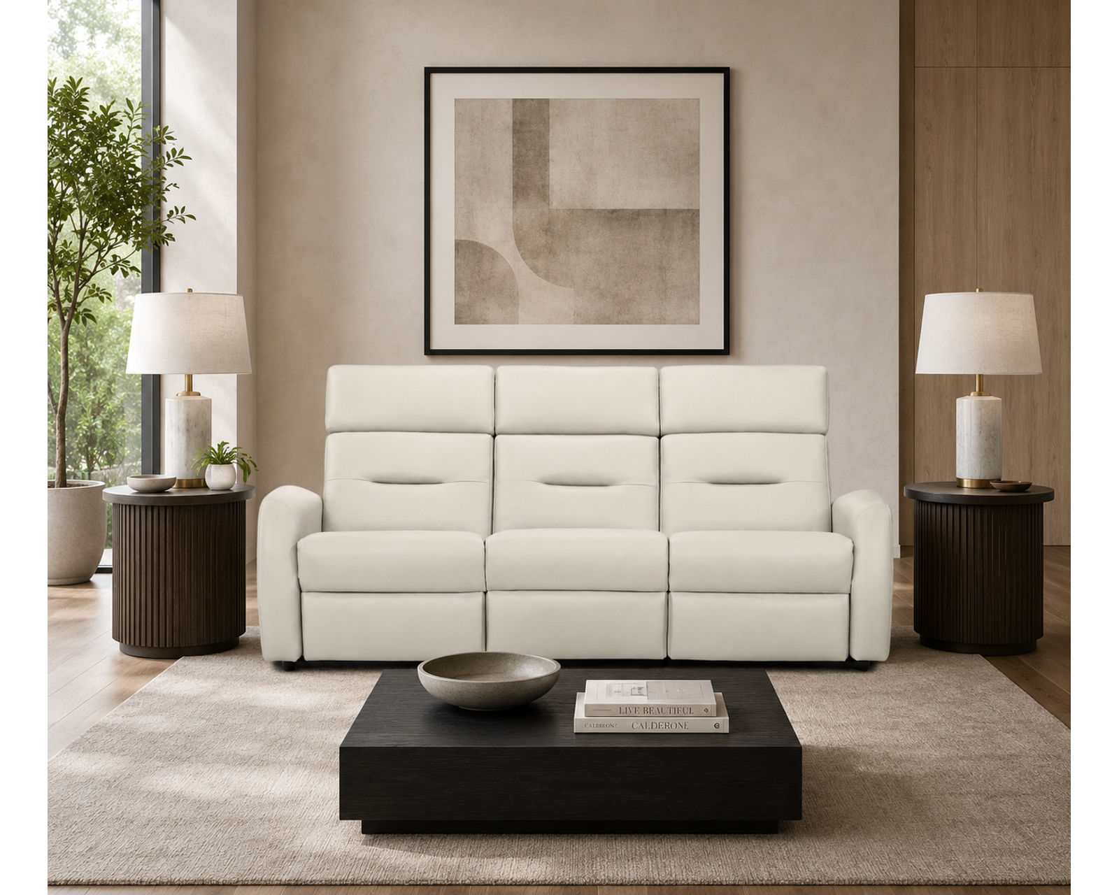 Trey Dual Power Reclining Sofa — Available in Standard & Wide Cushions, 140+ Leather Options, and 76", 79", or 108" Widths - Comfort You Can Feel. Quality You Can Trust.