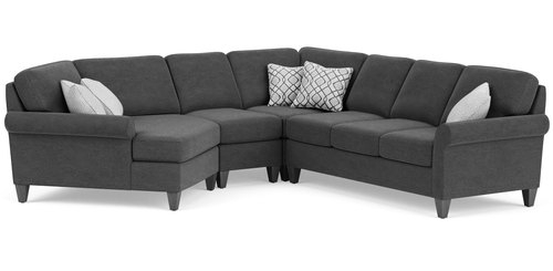 Layout N: Four Piece Sectional. 61" x 117" x 110"