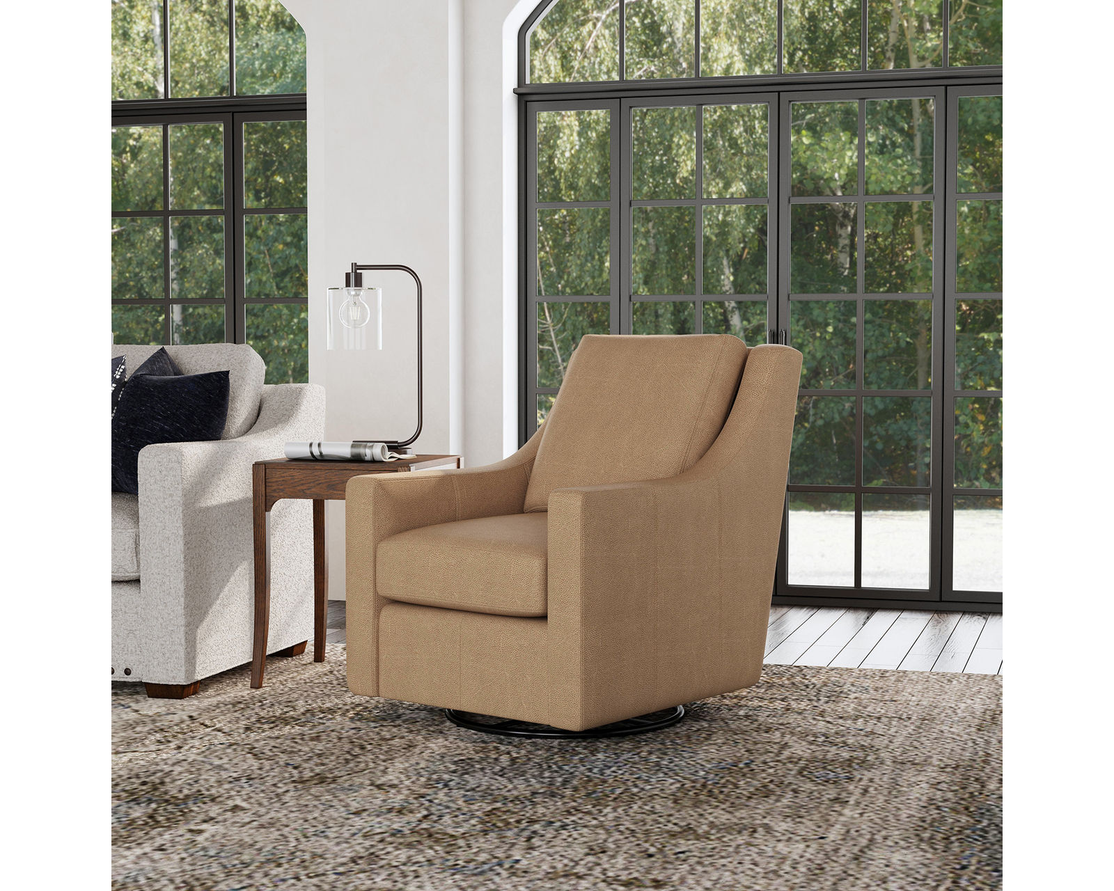 Murph 3142 Leather Swivel Chair (+55 leathers) - Murph 3142 Leather Swivel or Swivel Glider Chair