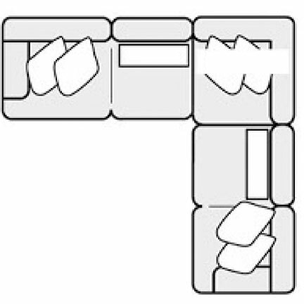 Layout F: Three Piece Sectional 97" x 97"