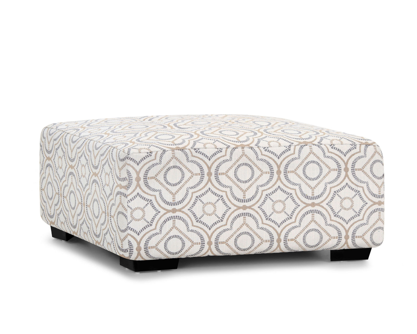 Cambria Three Piece Sectional (Modern Farmhouse Comfort. Made for Gathering) - Cambria Square Cocktail Ottoman
