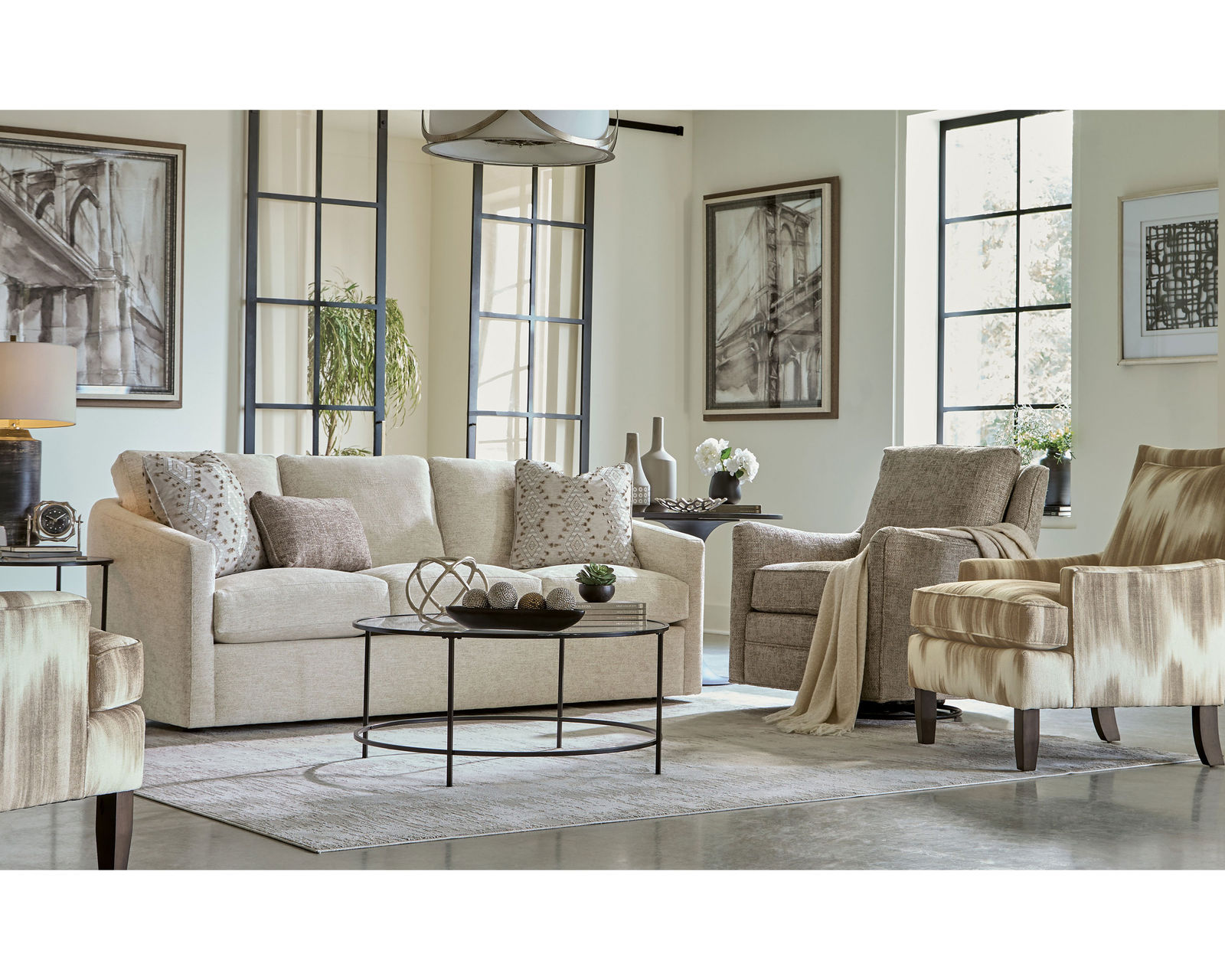 Jade 84" Stationary Sofa (Performance fabrics) 7168 - Buy the sofa or enjoy the entire room