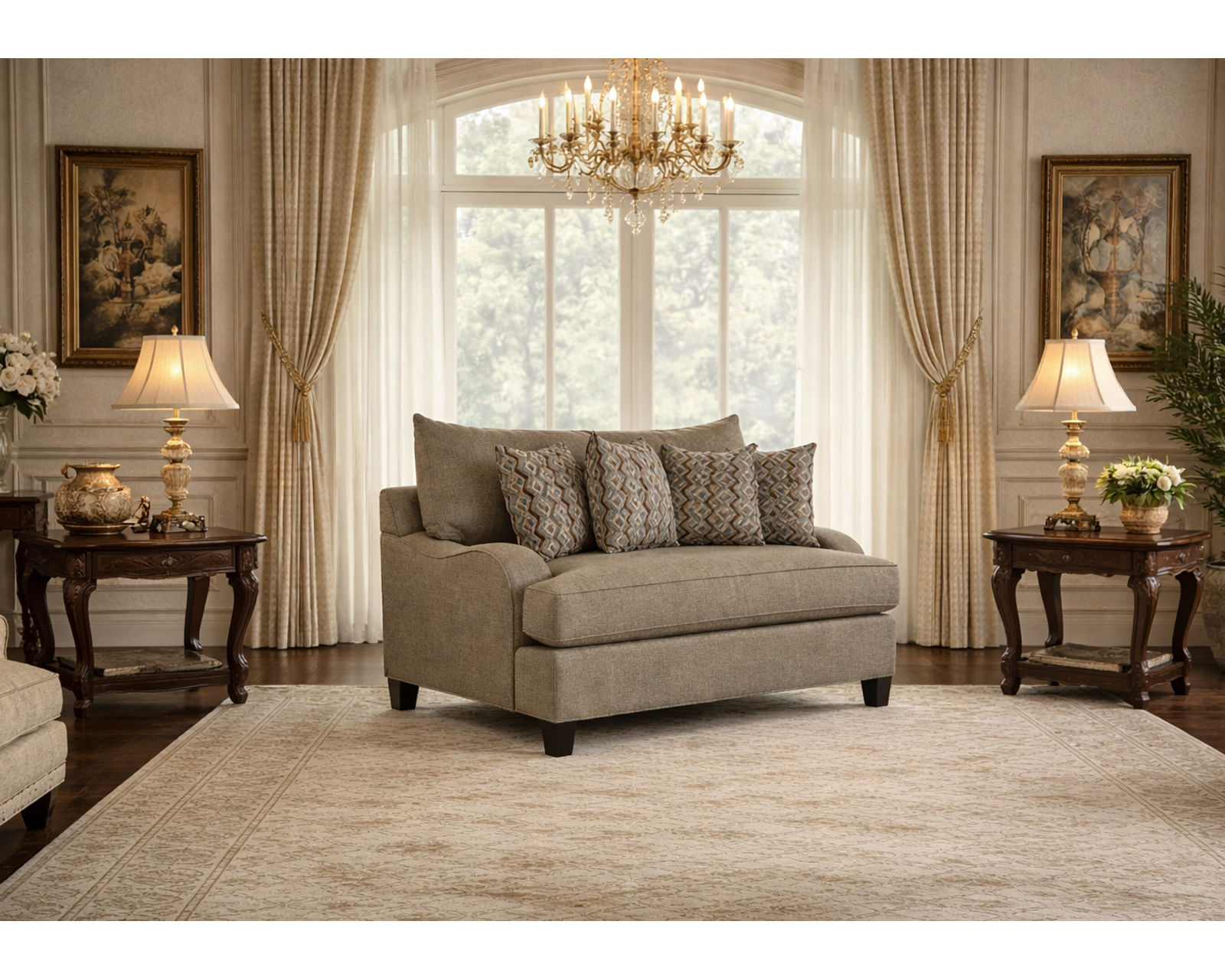Catalina Stationary Sectional (+100 Standard and Performance Fabrics) - 	Catalina Chair and a Half