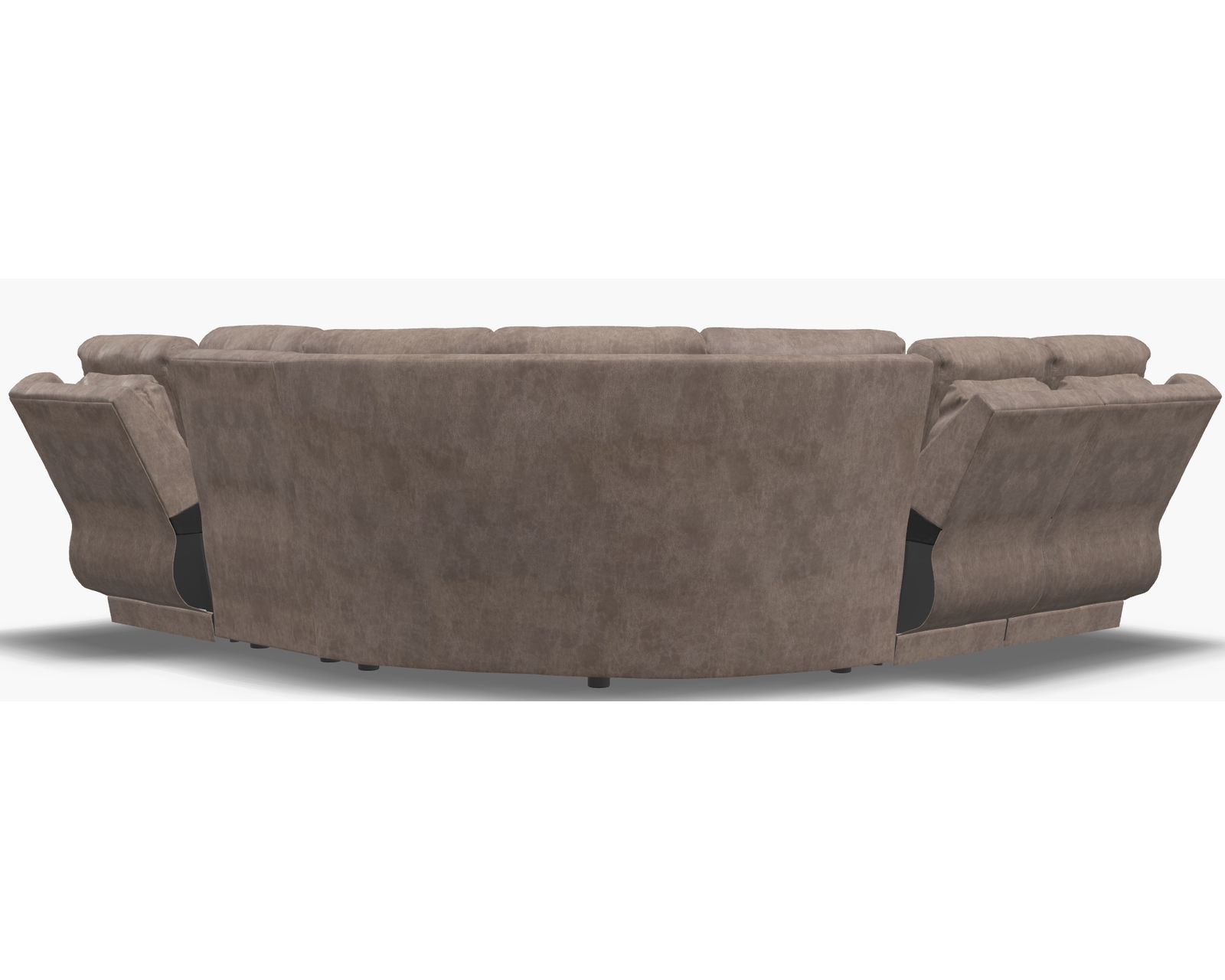 Washington 41067 Power Headrest Power Reclining Sectional (+50 fabrics) - Layout A: Five Piece Sectional 107" x 107" (2 recliners)