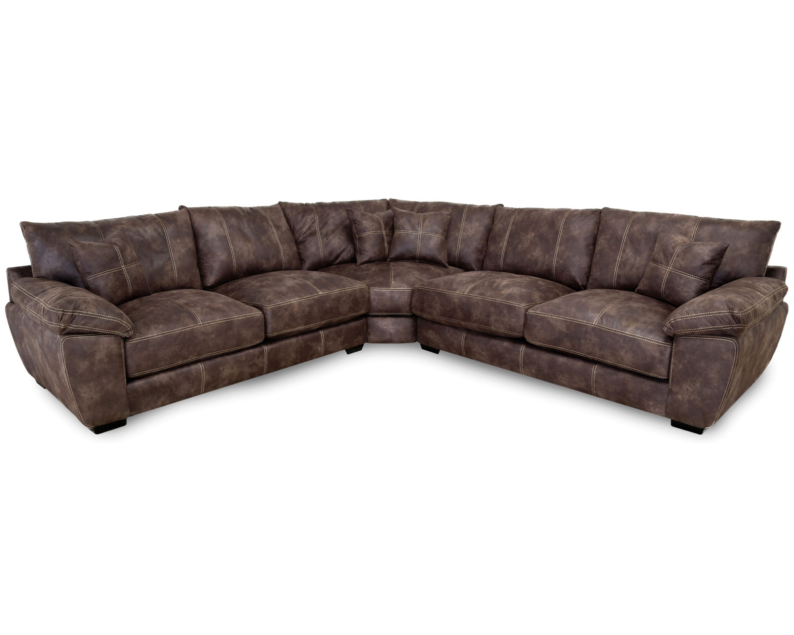 Teagan 840 Three Piece Sectional (Best-Selling Comfort. Leather-Like Style)