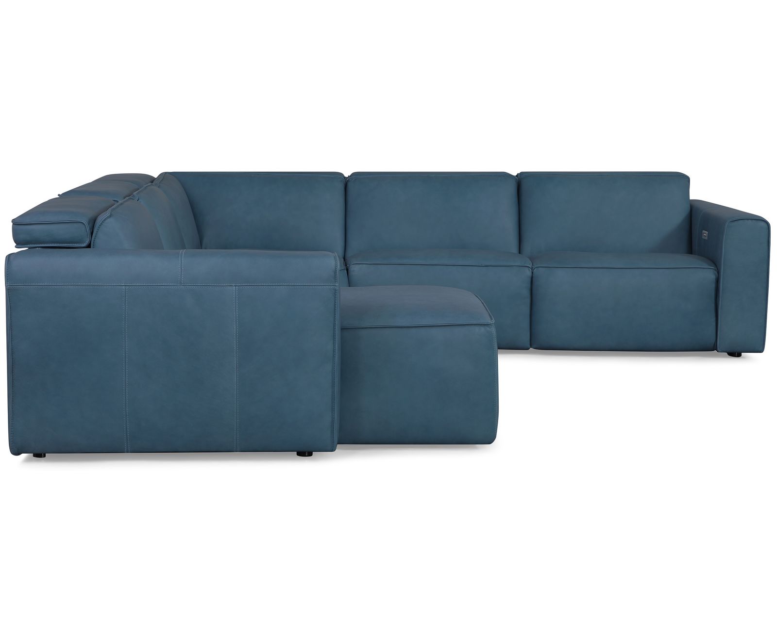 Colton 44007 Power Headrest Power Reclining Sectional (+100 leathers) - Layout F: Six Piece Chaise Reclining Sectional 62" x 135" x 122"
