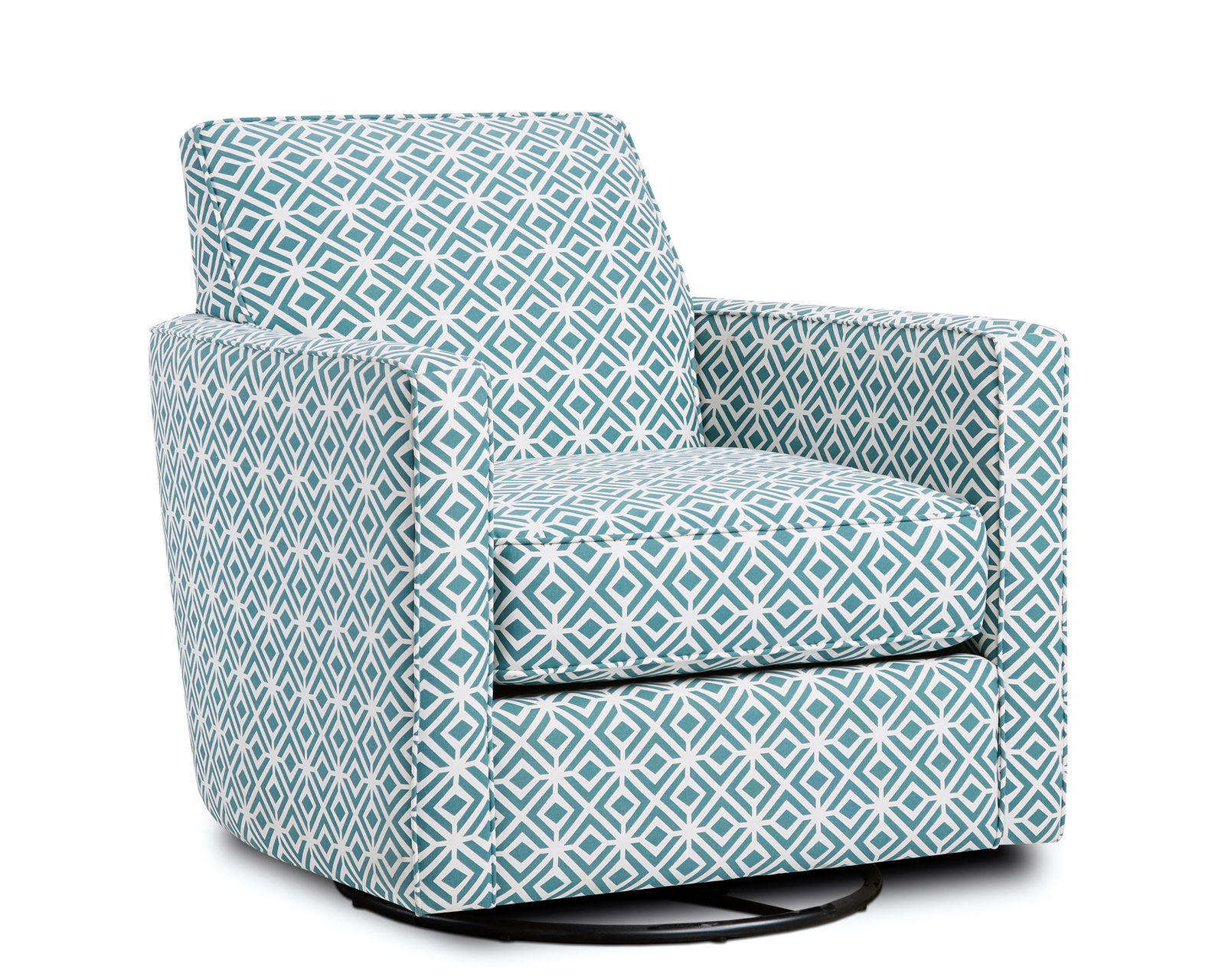 TNT Nickel 84" Sofa 41CW-00KP (Performance fabric) - Rupert Teal Swivel Glider Chair - 402-G