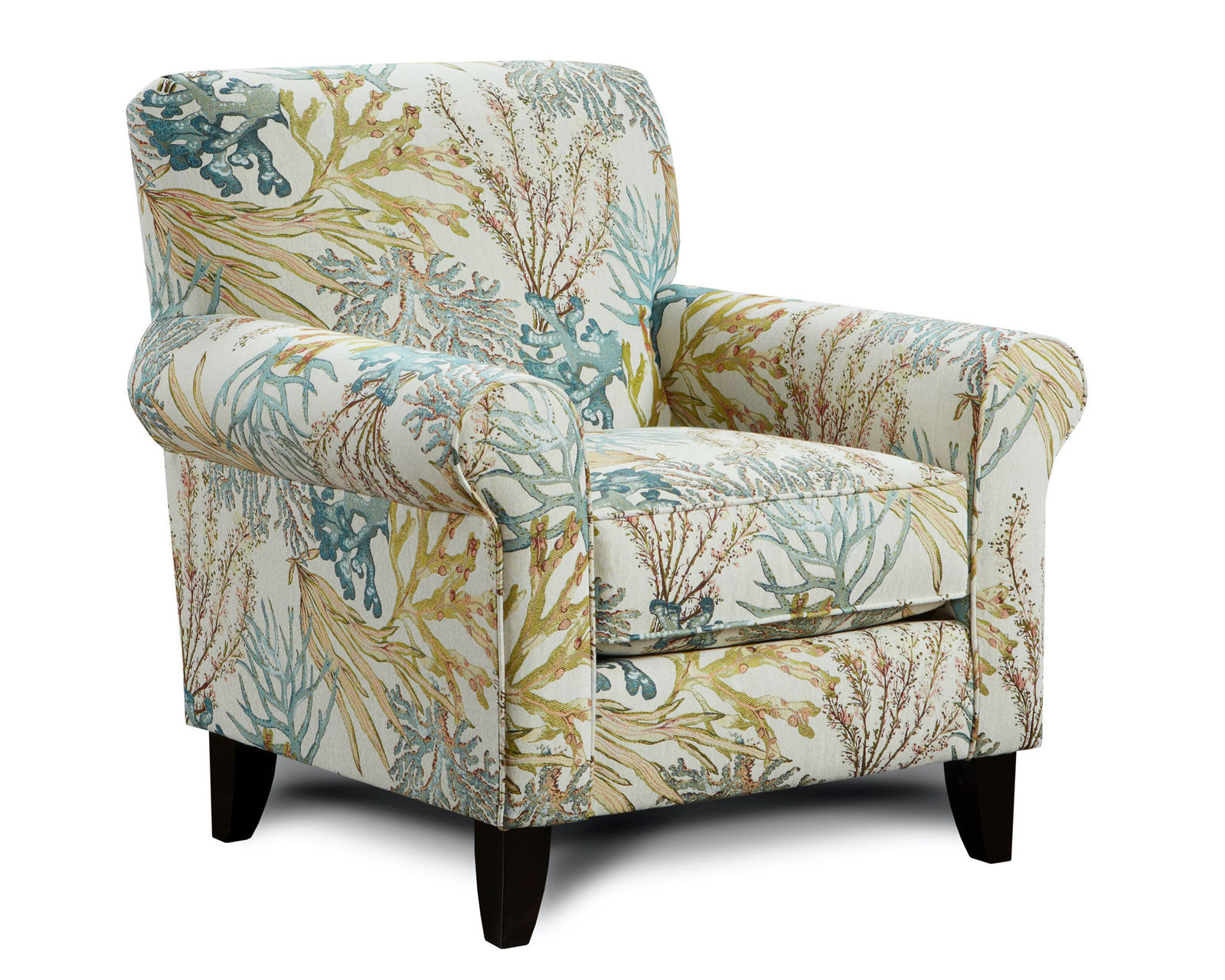 Labyrinth Sky 88" Sofa - 1140 (includes pillows) - in stock - Coral Reef Caribbean Accent Chair - 502 - in stock