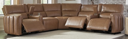Layout C: Seven Piece Reclining Sectional (2 Recliners)  132" x 132"