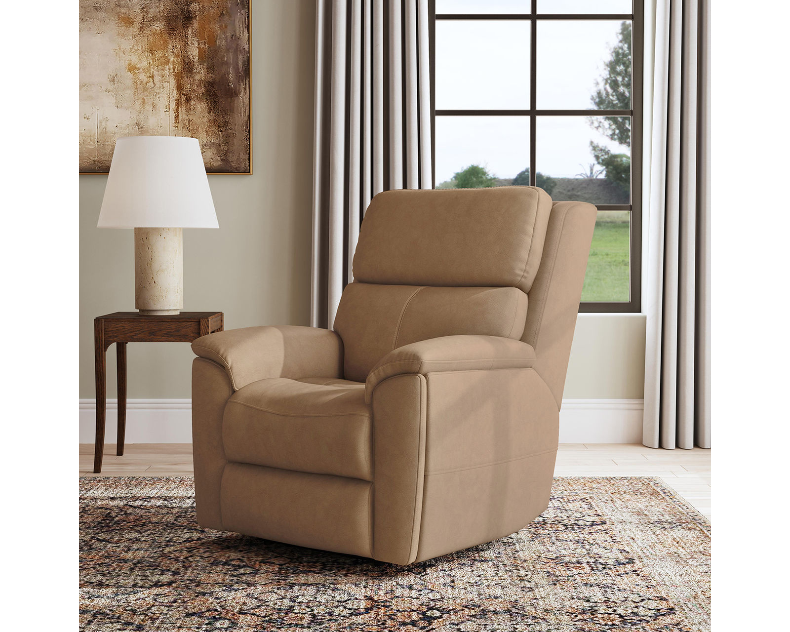 Porter Triple Power Reclining Sofa with Drop Down Table (+15 leathers) - Porter Triple Power Leather Recliner
