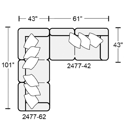 Layout C: Two Piece Sectional 101" x 104"