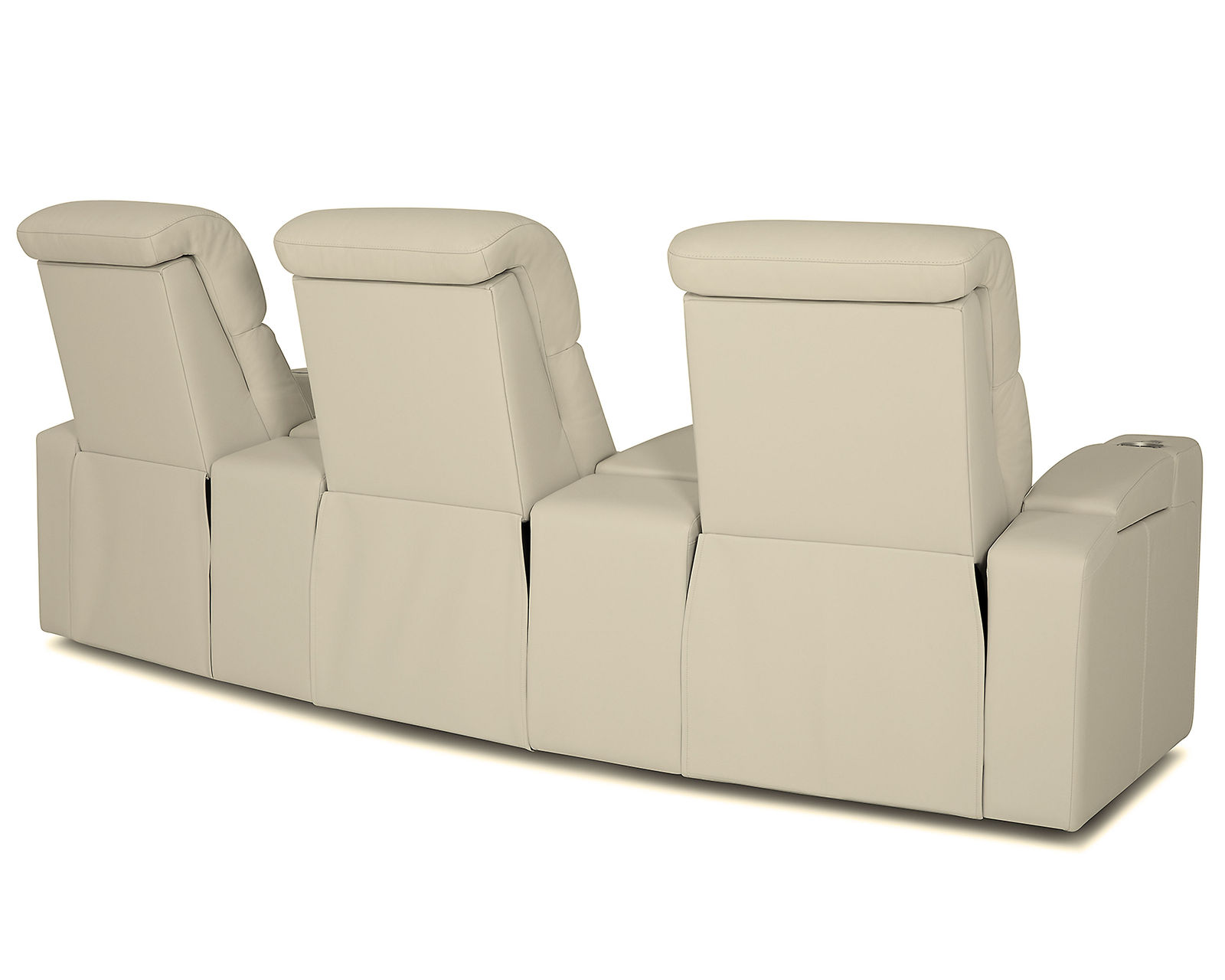 Vivid 41095 Triple Power Home Theater Sectional (+200 colors) - Layout C: Two Piece Home Theater Sectional Curved 76" Wide