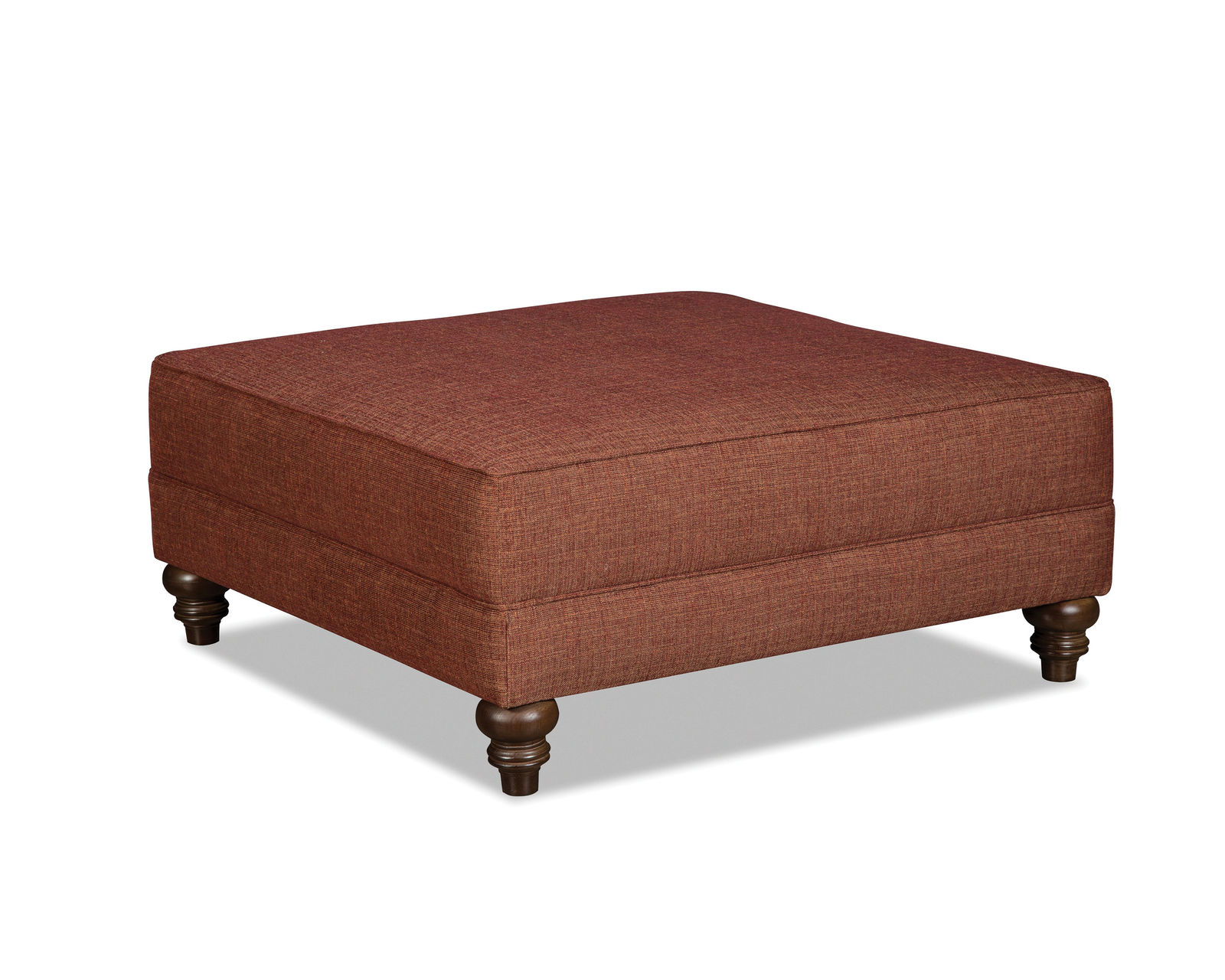 M9 Square Ottoman - 2 Sizes (100+ Performance fabrics) - Large Square Ottoman shown with turned legs