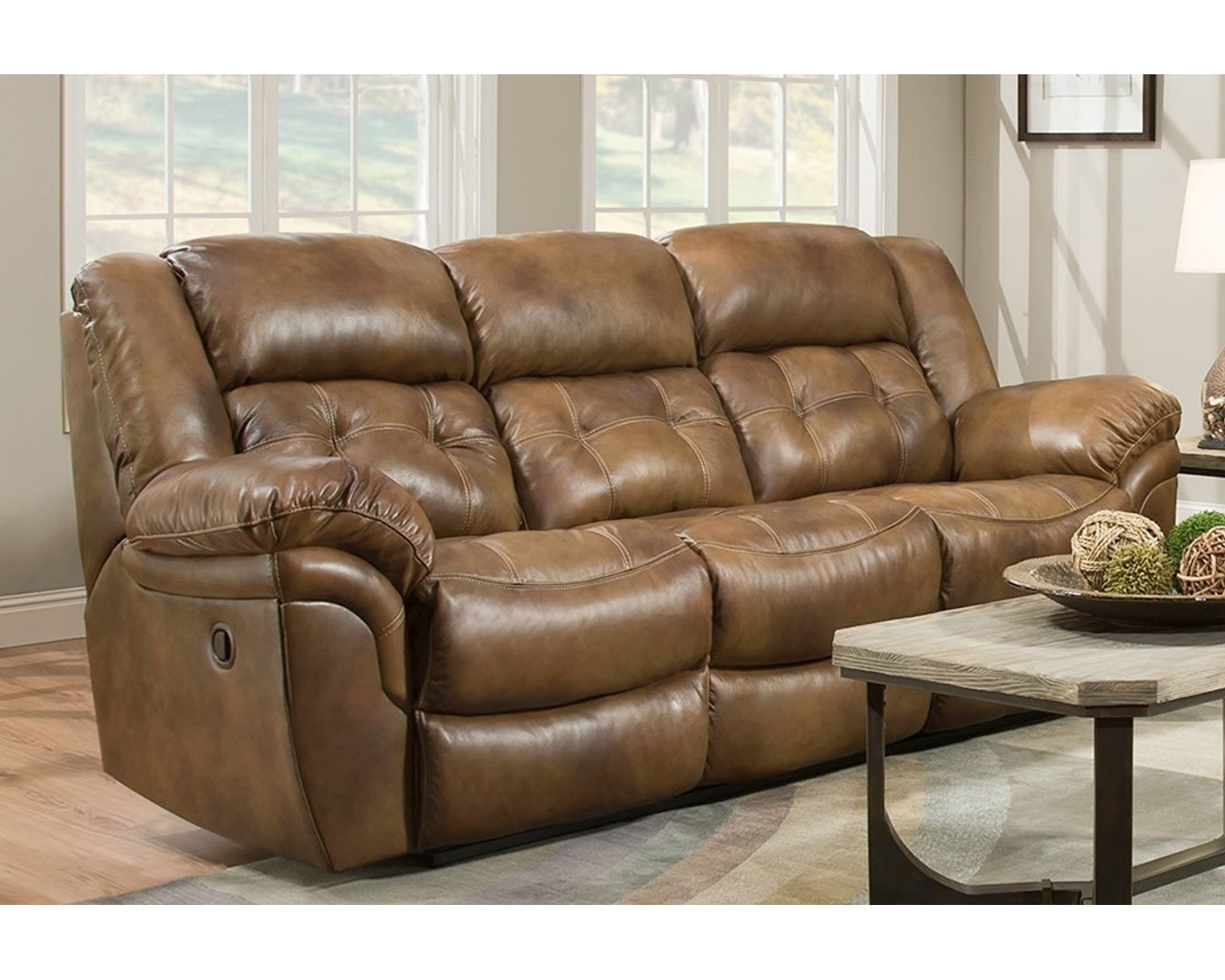 Denver 81" Reclining Console Loveseat Brown (In stock) - Denver Double Reclining Sofa