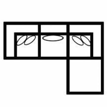 Layout J: Four Piece Sectional 125" x 88"