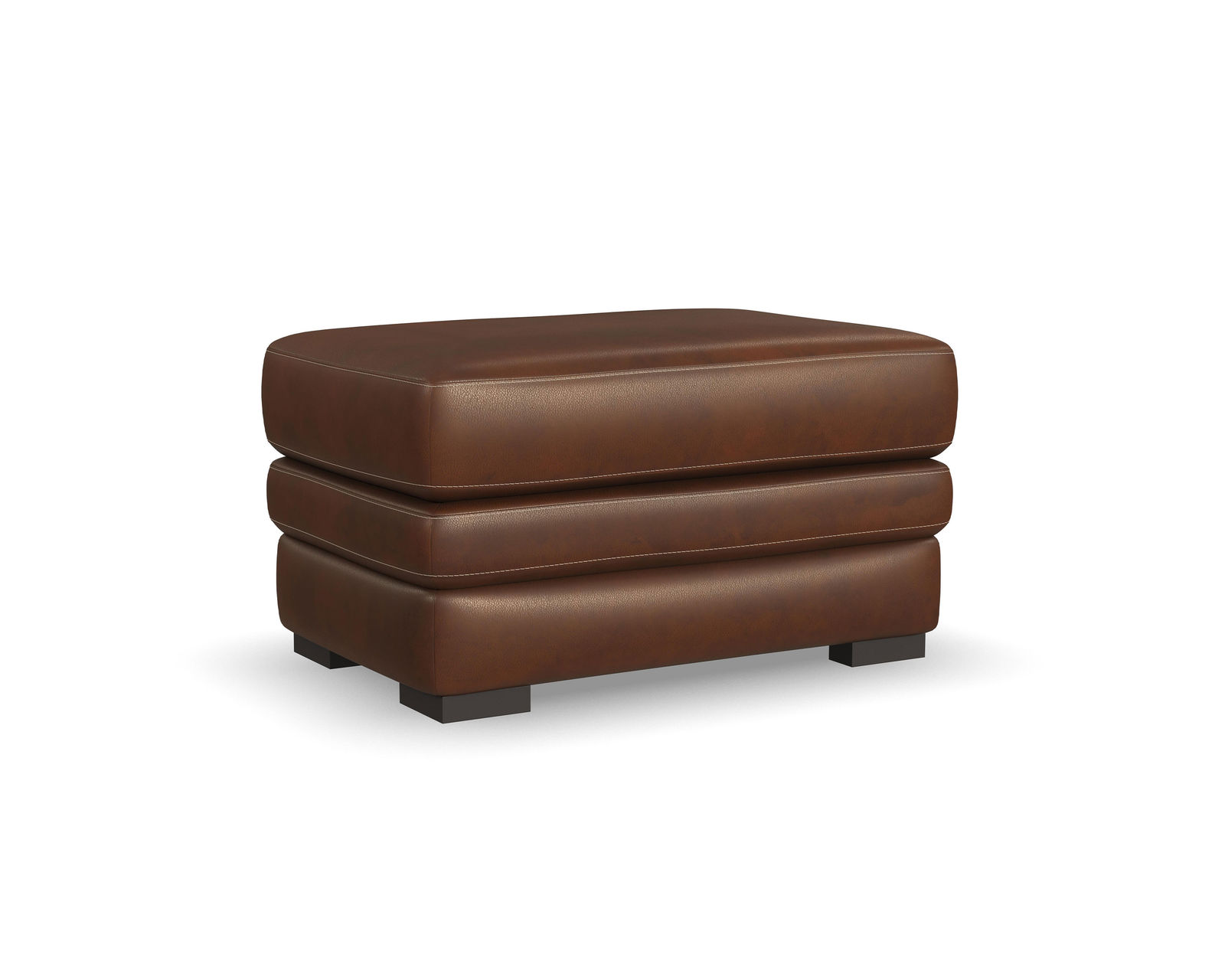 David 1825 All Leather Sofa (93") In stock - David Leather Ottoman