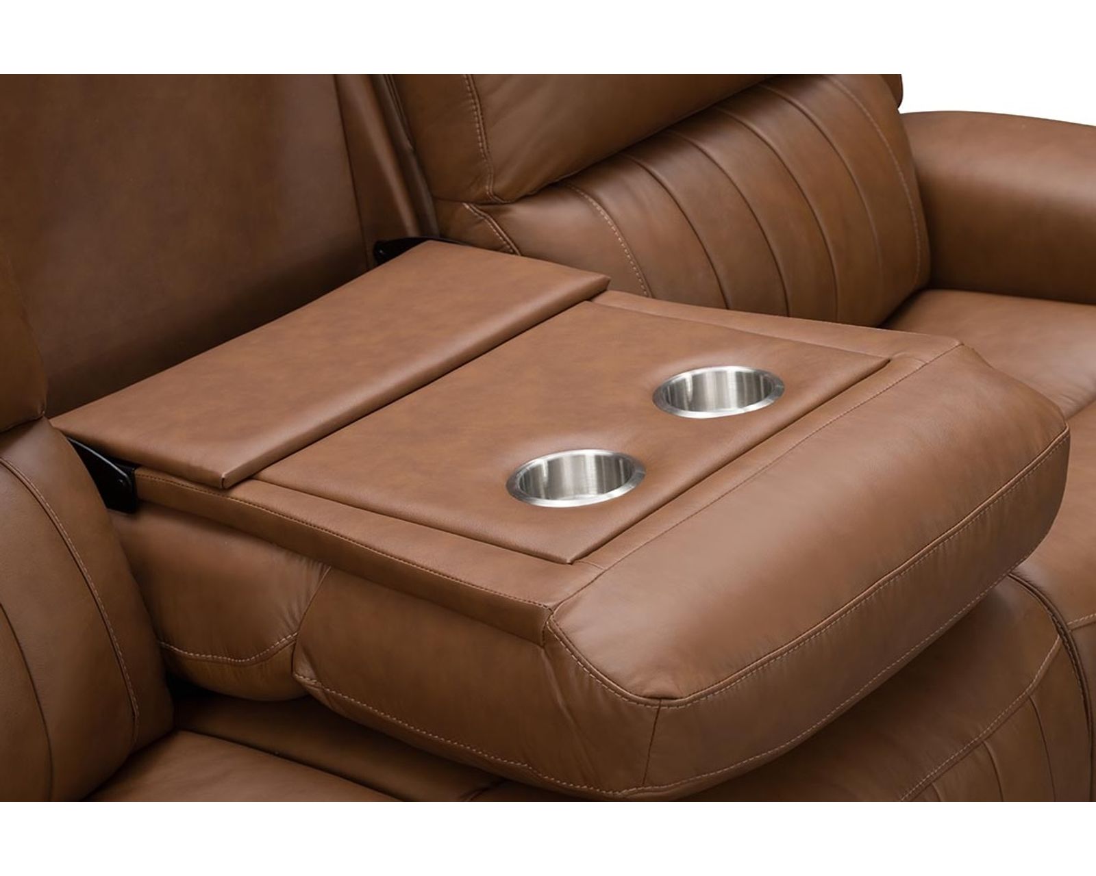 Pierce 87" Zero Gravity Power Reclining Sofa w/Power Head Rests, Power Lumbar & Drop Down Table w/2 Cup Holders (Cinnamon)In stock