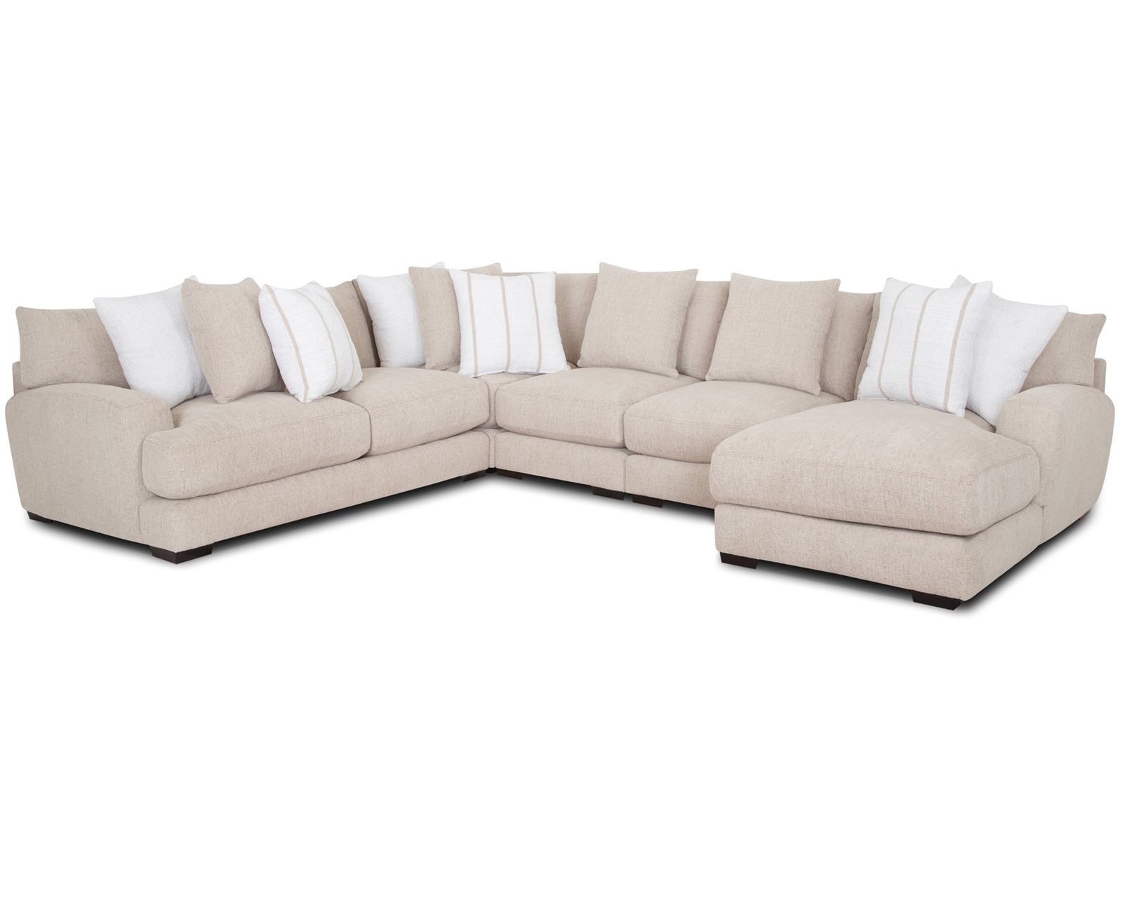 Shay Casual Modern Modular Sectional (Relaxed Modern Style. Deep Comfort) - Configuration Available on the Left or Right Side
