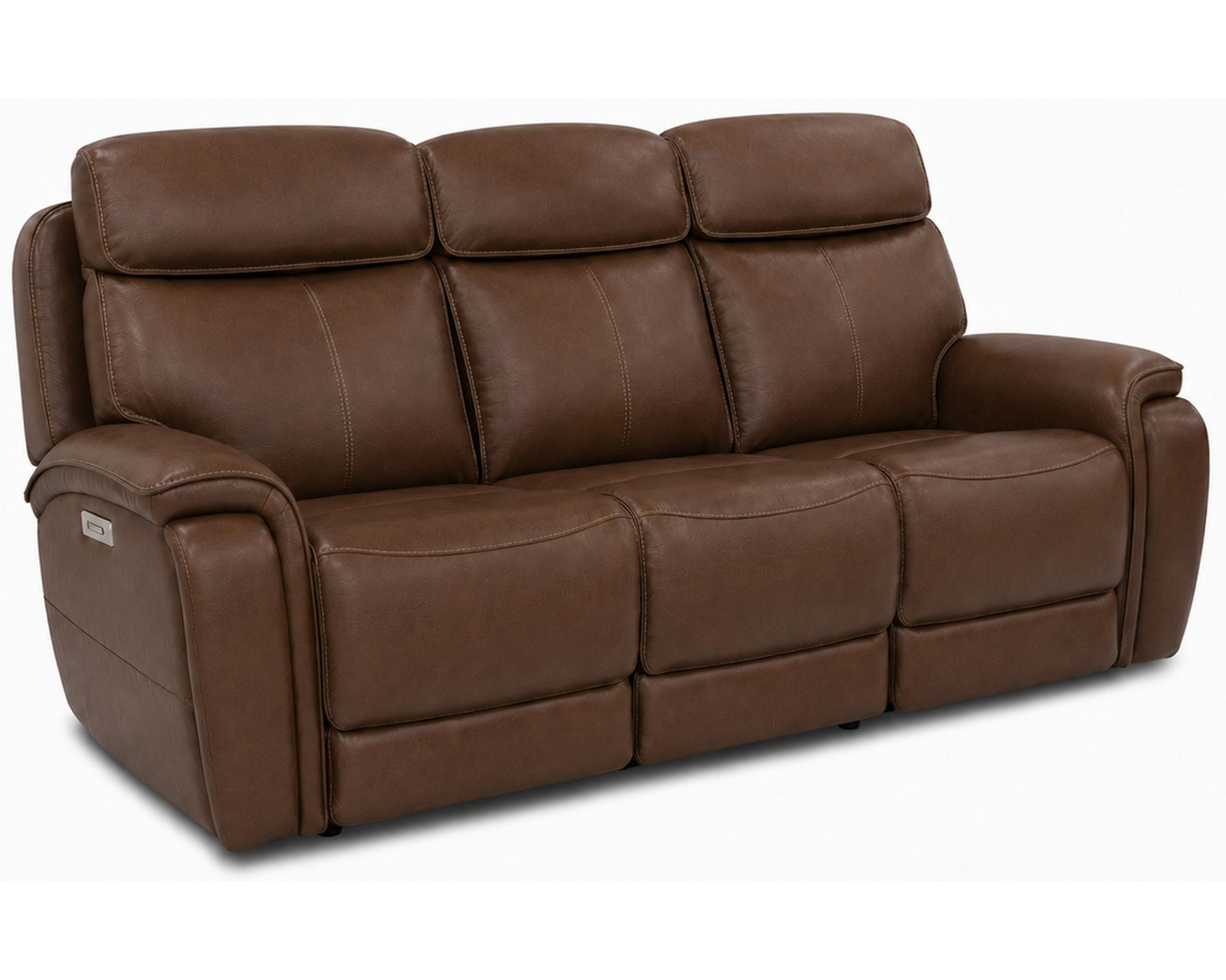 Walker 1580-72 Triple Power Leather Reclining 90" Sofa w/Drop down table(2 colors) - Triple Power - Power Recline, Power Headrest, Power Lumbar