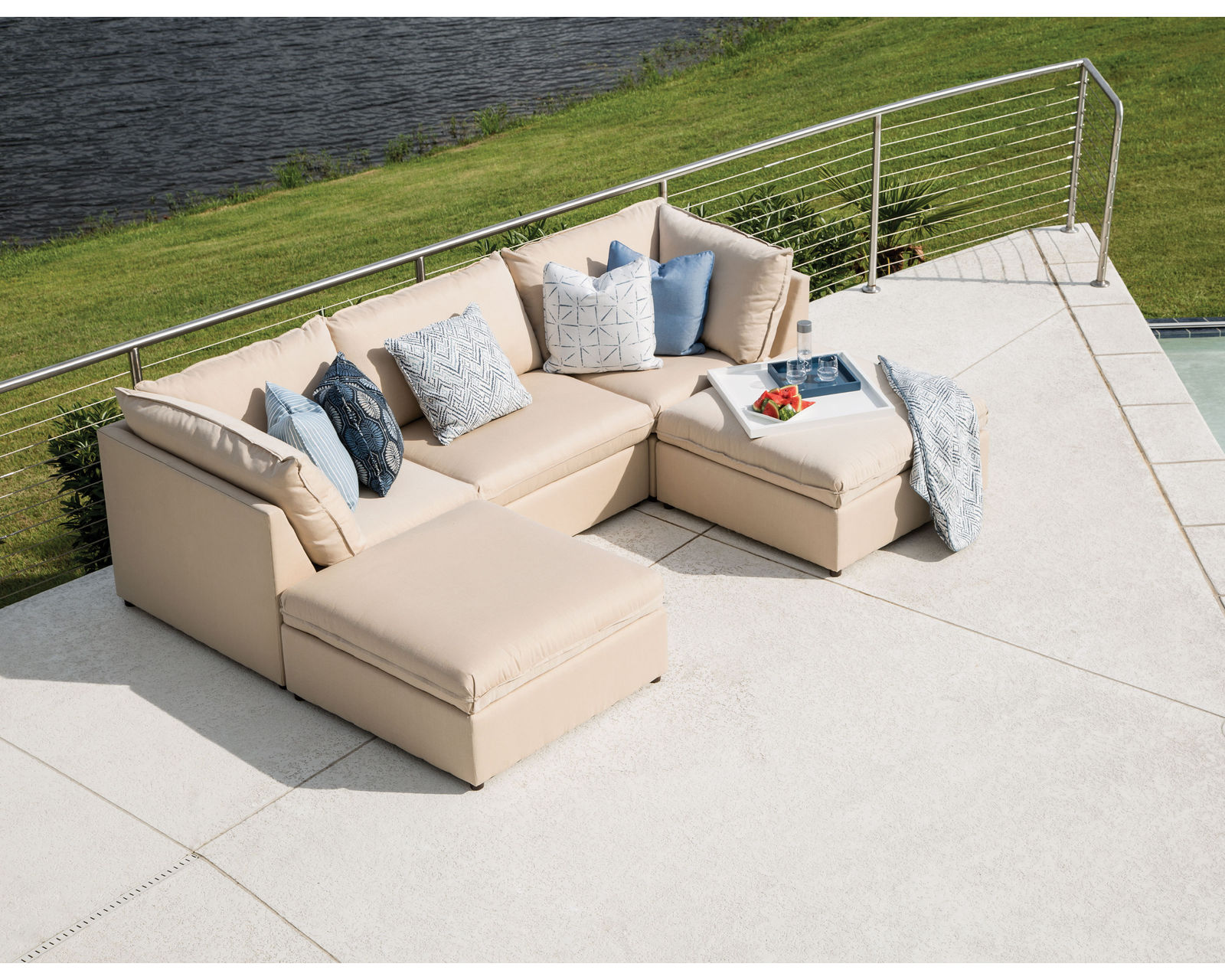 Colson Outdoor Sectional (Made to order fabrics) - Sectional Layout G: Colson Outdoor Modular Sectional (Made to order fabrics)