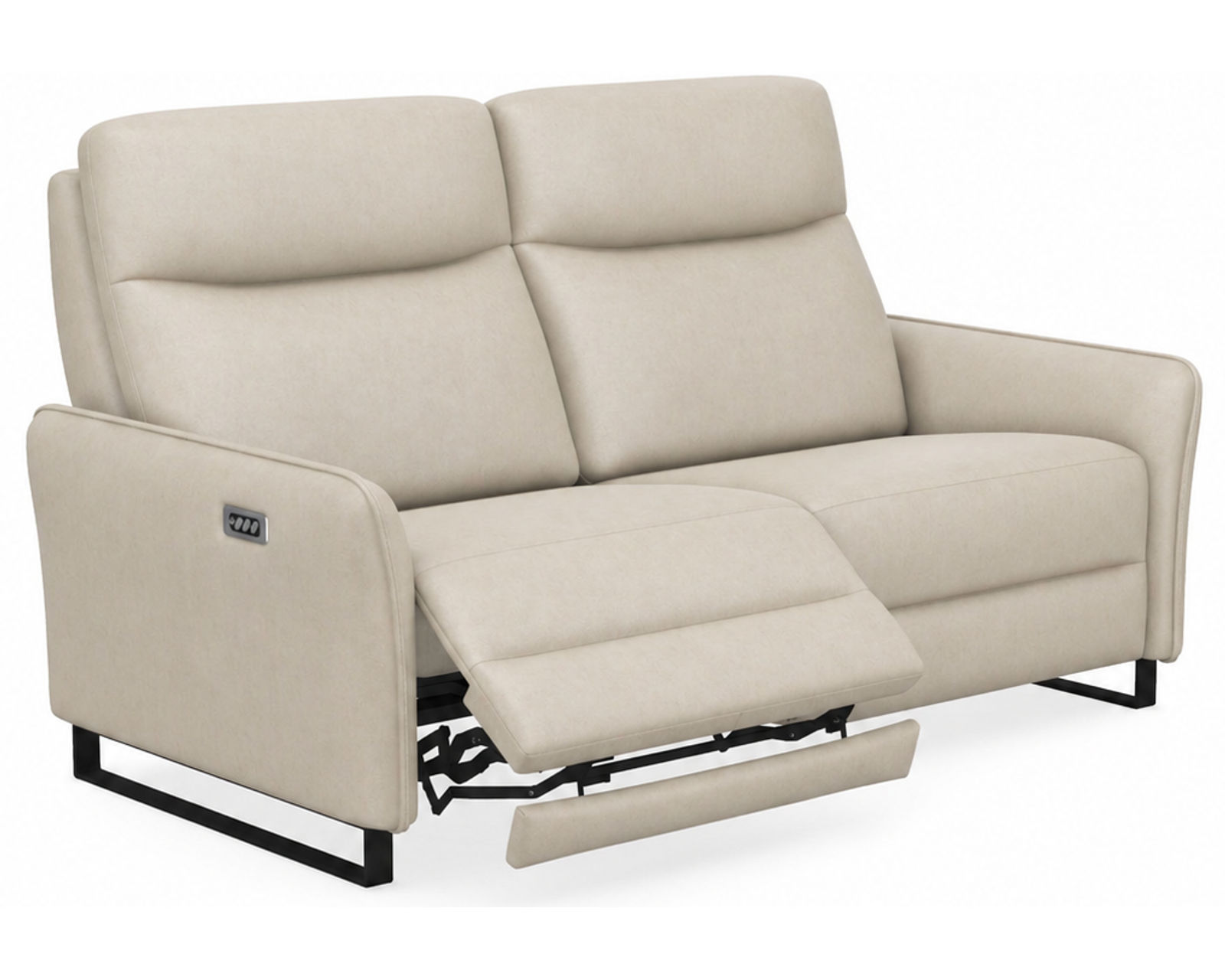 Flora Dual Power Reclining Sofa — Available in Standard & Wide Cushions, 140+ Leather Options, and 75", 80", or 107" Widths - Flora 75" Power Headrest Power Reclining Sofa (Wide Seat, 2 Cushions)