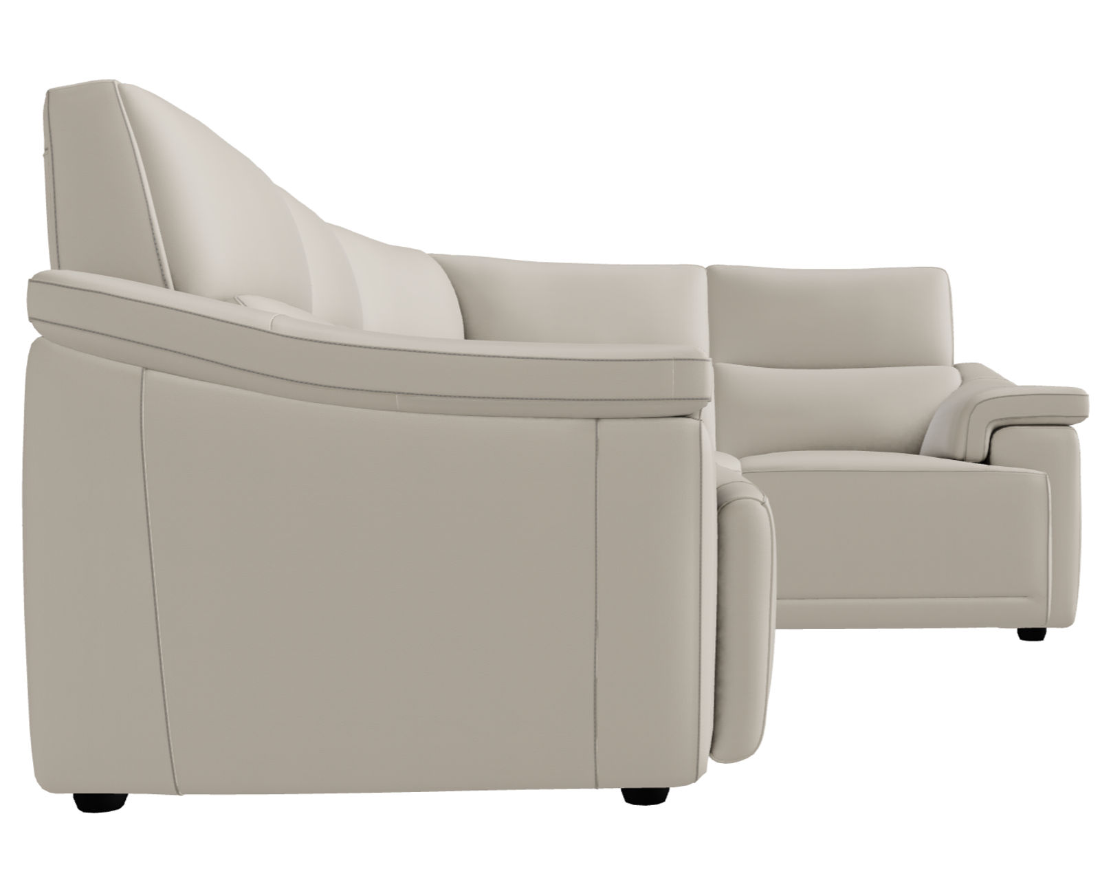 Brama C070 Sectional (+50 leathers) - Layout G: Four Piece Sectional 113" x 83"