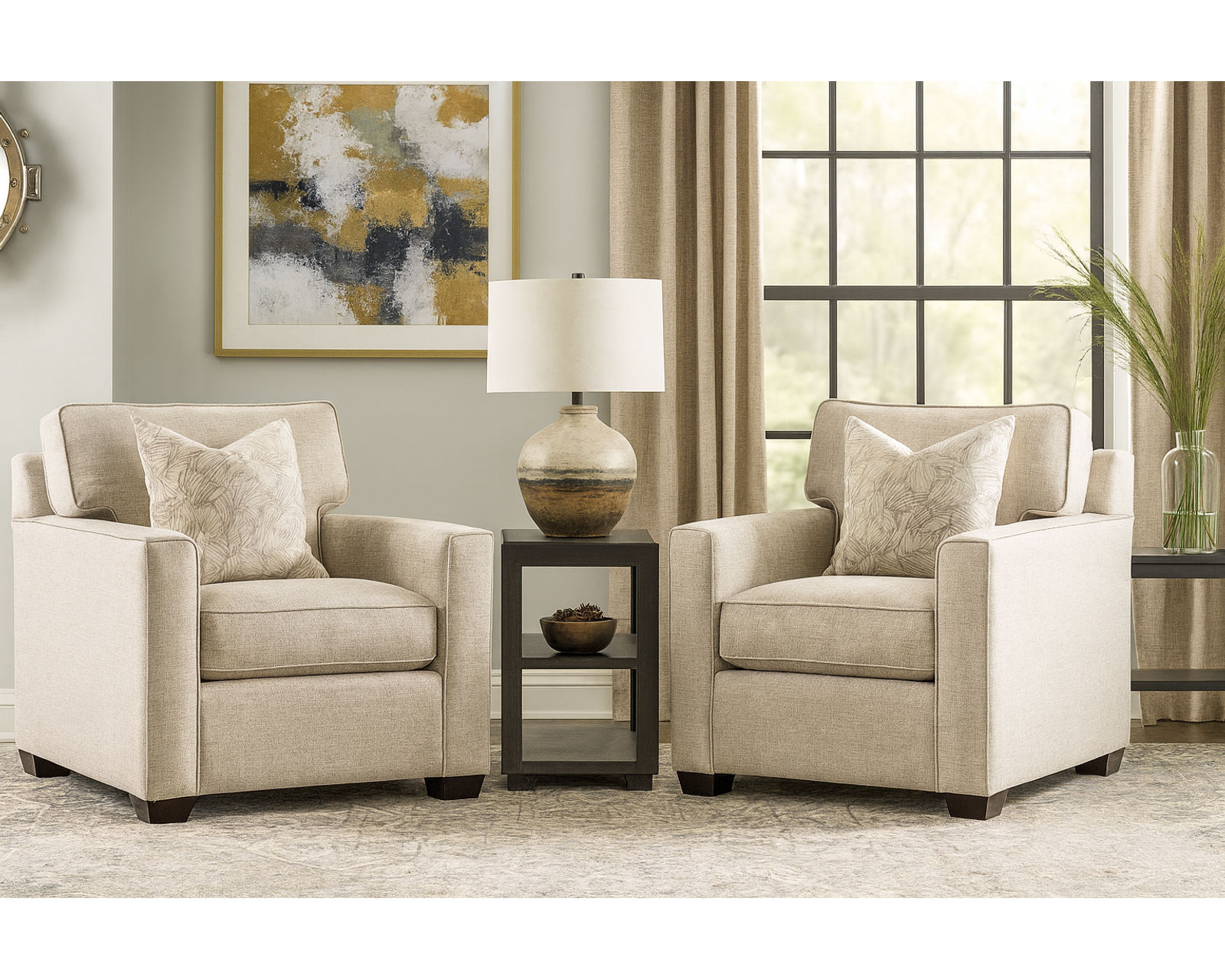 Easton Stationary Sofa (74" - 81" - 93") +69 fabrics - Easton 35" Wide Chair