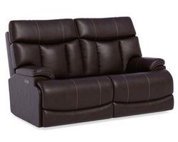 Clive Leather Power Reclining Loveseat with Power Headrests and Lumbar (375-70) in stock