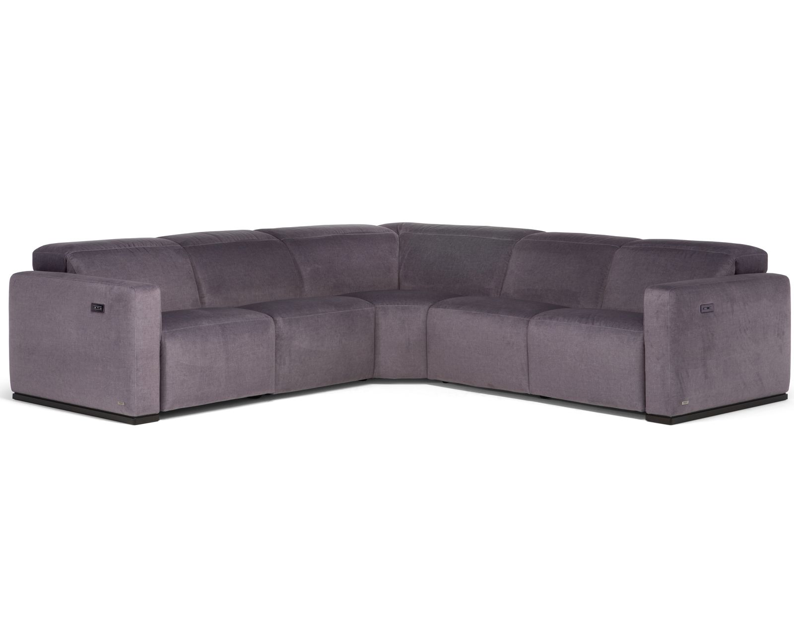 Baltimora C260 Power Headrest Power Reclining Sectional (+50 leathers) - Layout F: Five Piece Sectional 126" x 126" (2 recliners)