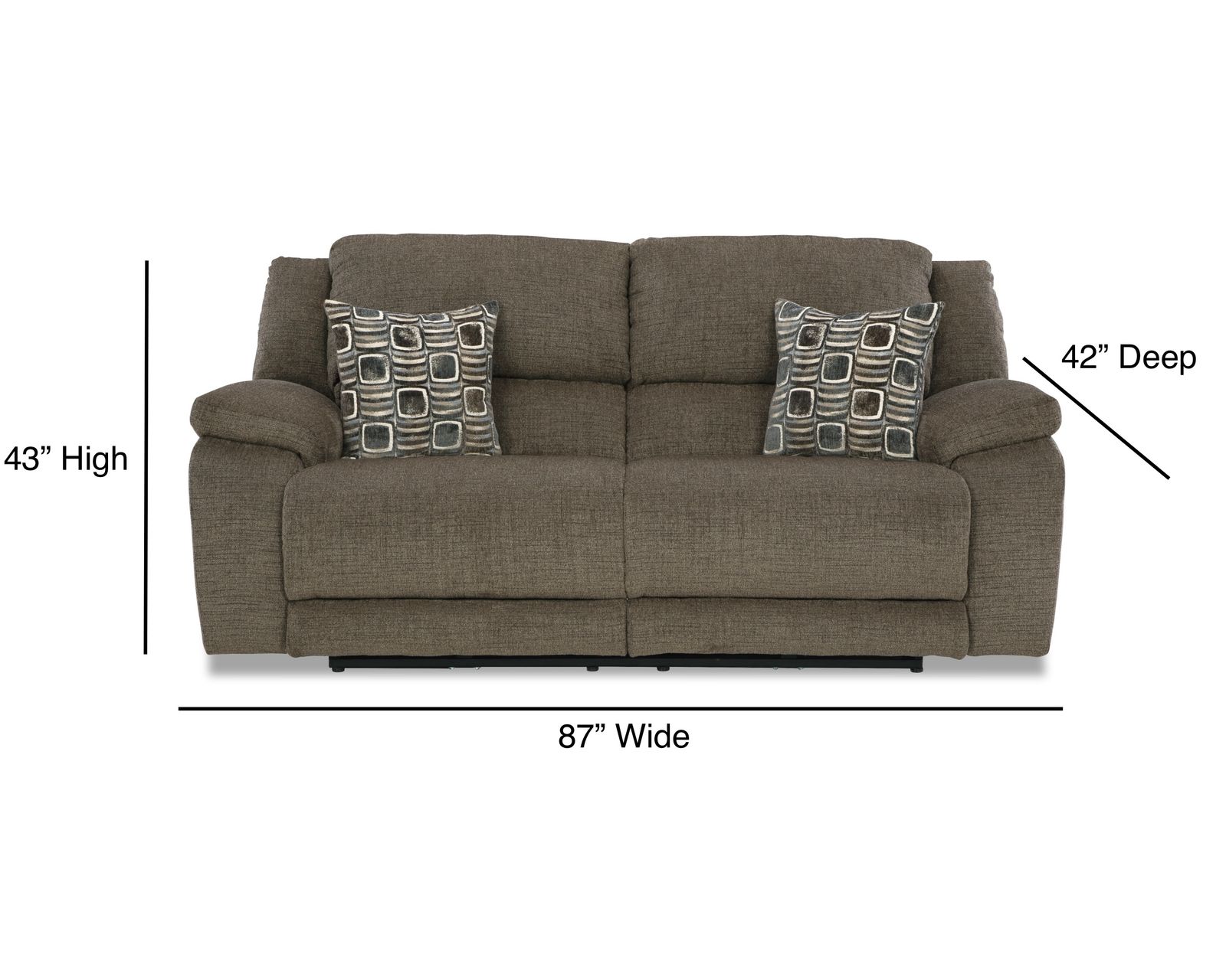 Michael 84" Power Reclining Console Loveseat (In stock) - Michael 87" Triple Power Reclining Sofa w/ Pillows