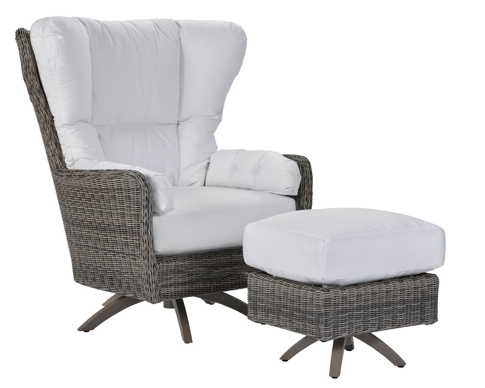 Cocoon High Back Swivel Chair and Ottoman - Made to order fabrics - Cocoon High Back Swivel Lounge Chair and Ottoman