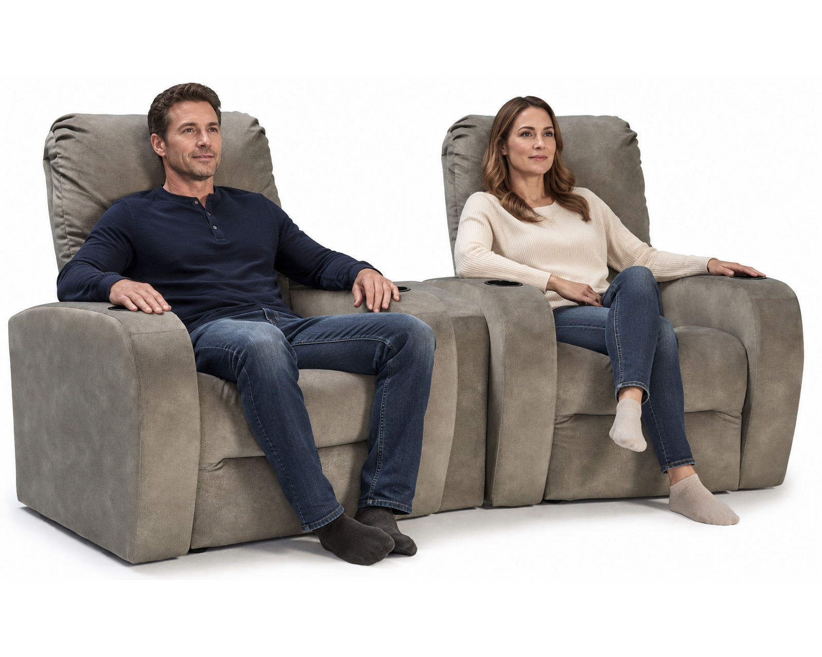 Cameo Home Theater Sectional (+100 fabrics) - Upgrade to Effortless Power Reclining Comfort.