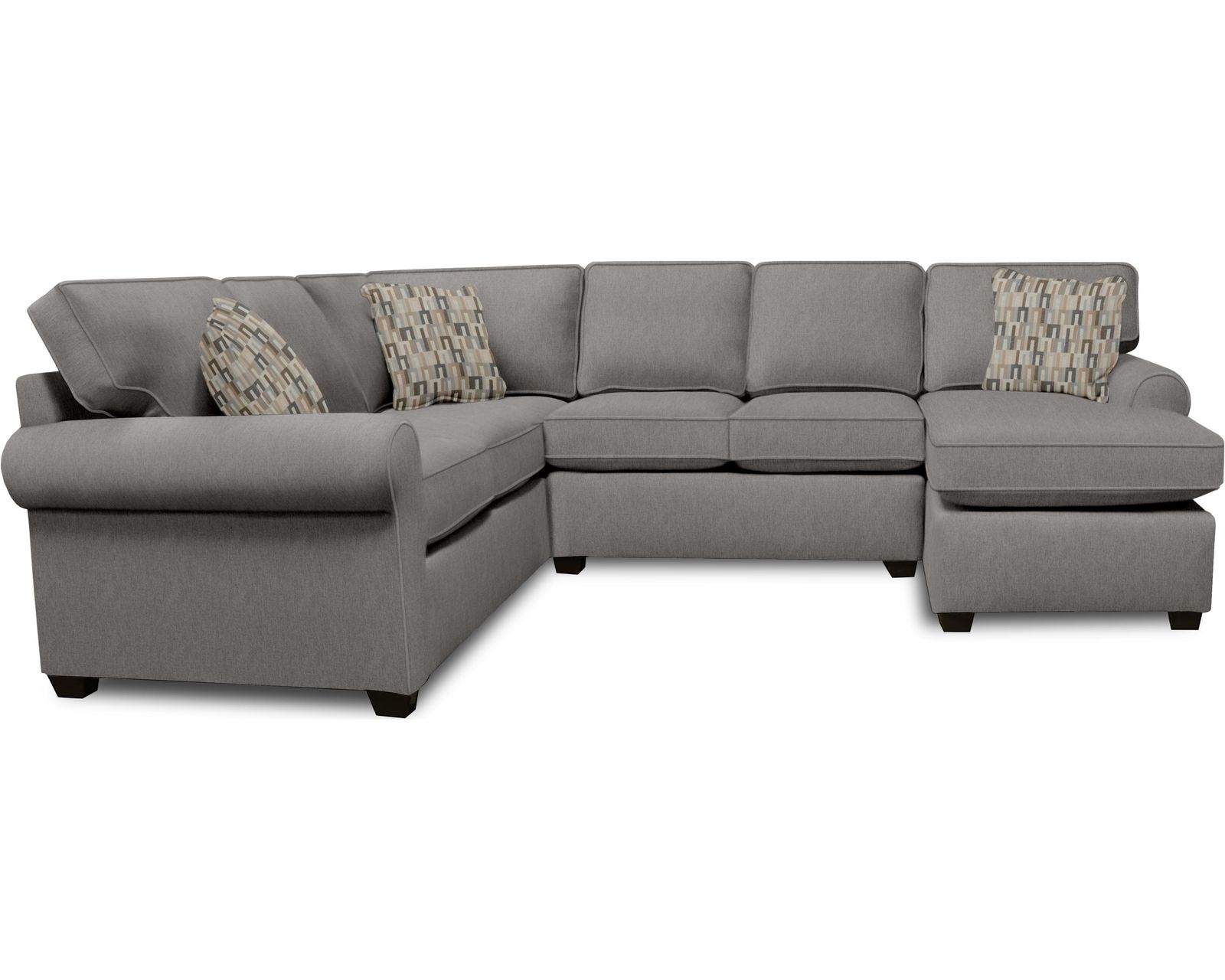 Charlie Stationary Sectional  (+101 Standard and Performance Fabrics) - Layout G: Three Piece Sectional 92" x 115" 