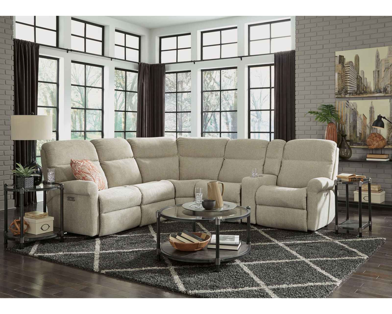 Davis Reclining Sectional (Colors Available) - Sectional Layout B: 