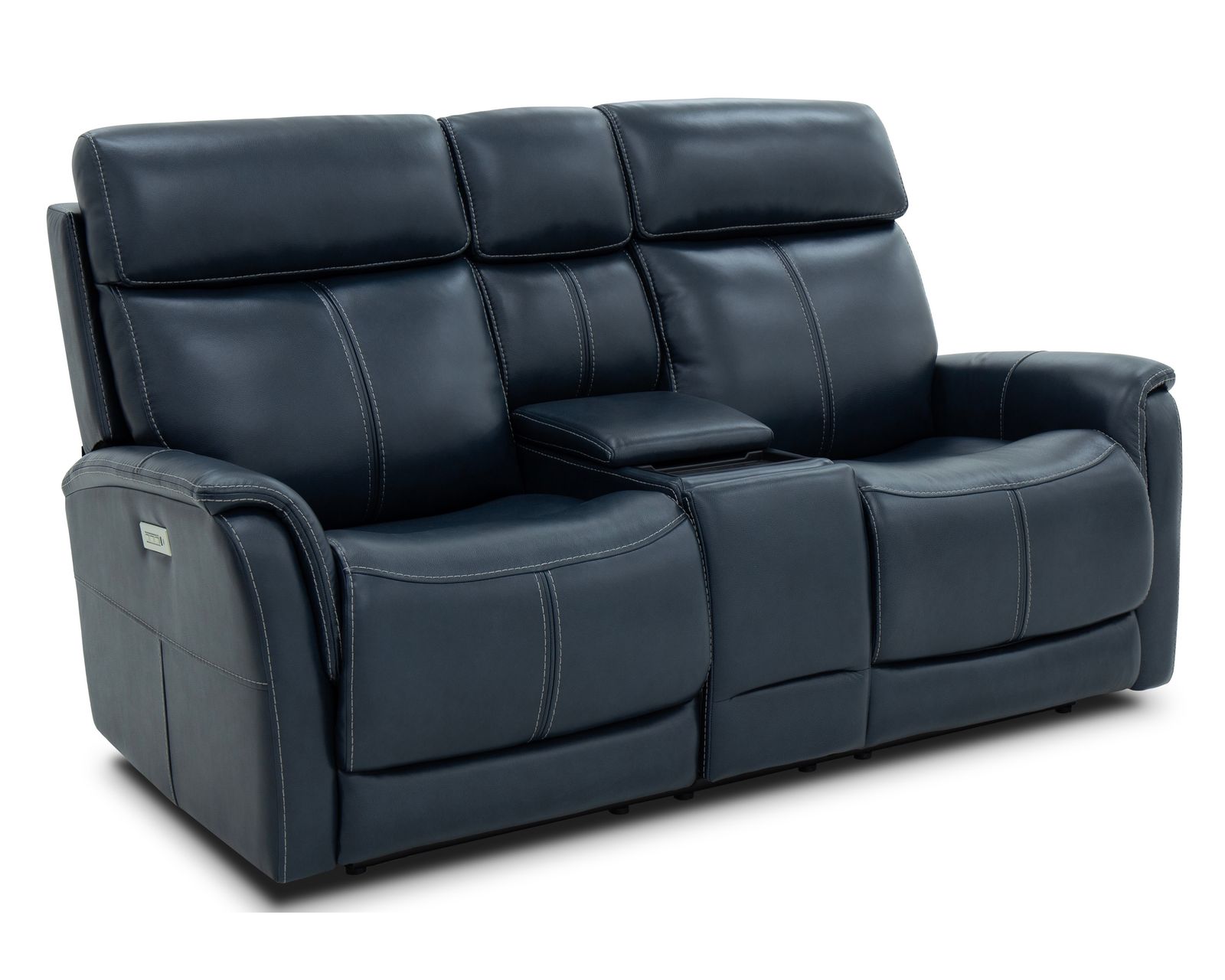 View 1524 Triple Power Reclining Console Loveseat (050-70) +3 colors - In stock - Includes Power Headrest, Power Lumbar, Power Recline with Zero Gravity
