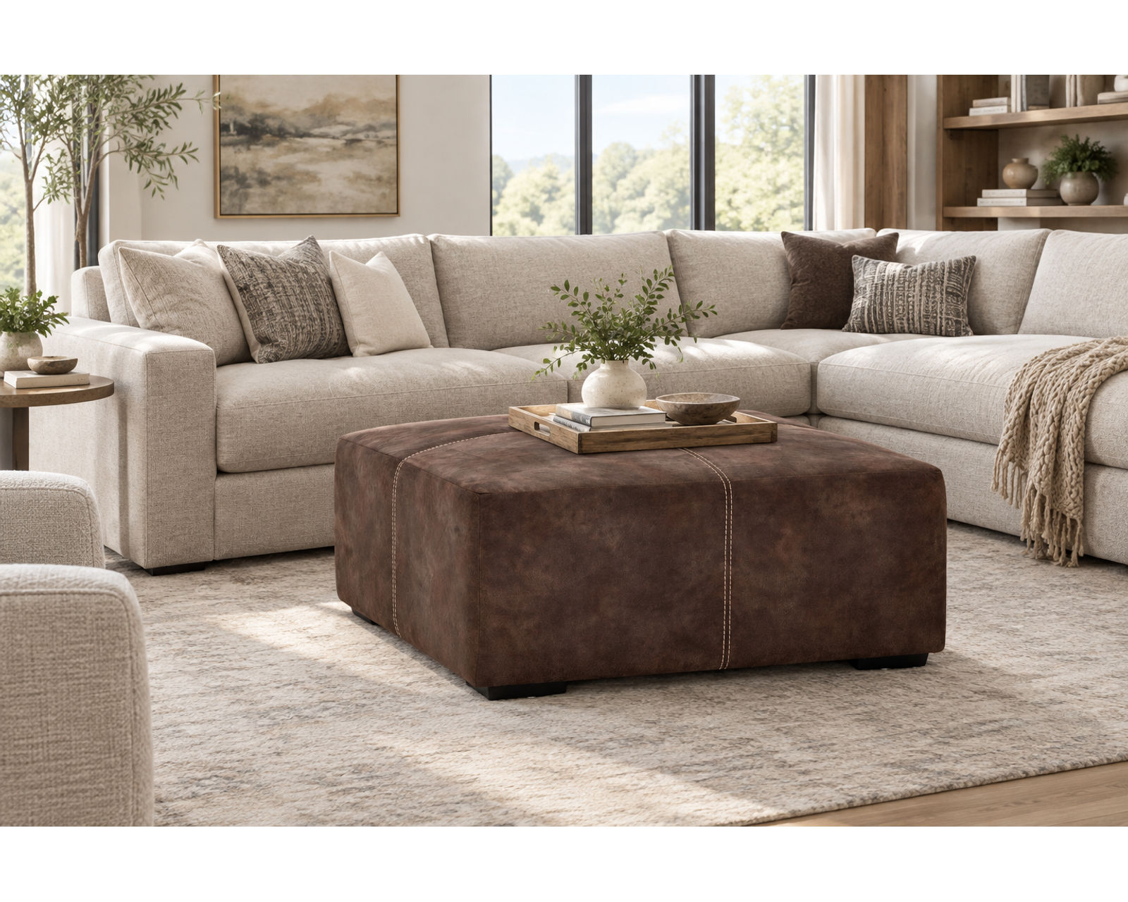 Teagan 840 Three Piece Sectional (Best-Selling Comfort. Leather-Like Style) - Designer-Curated. Perfectly Coordinated. Surprisingly Affordable.