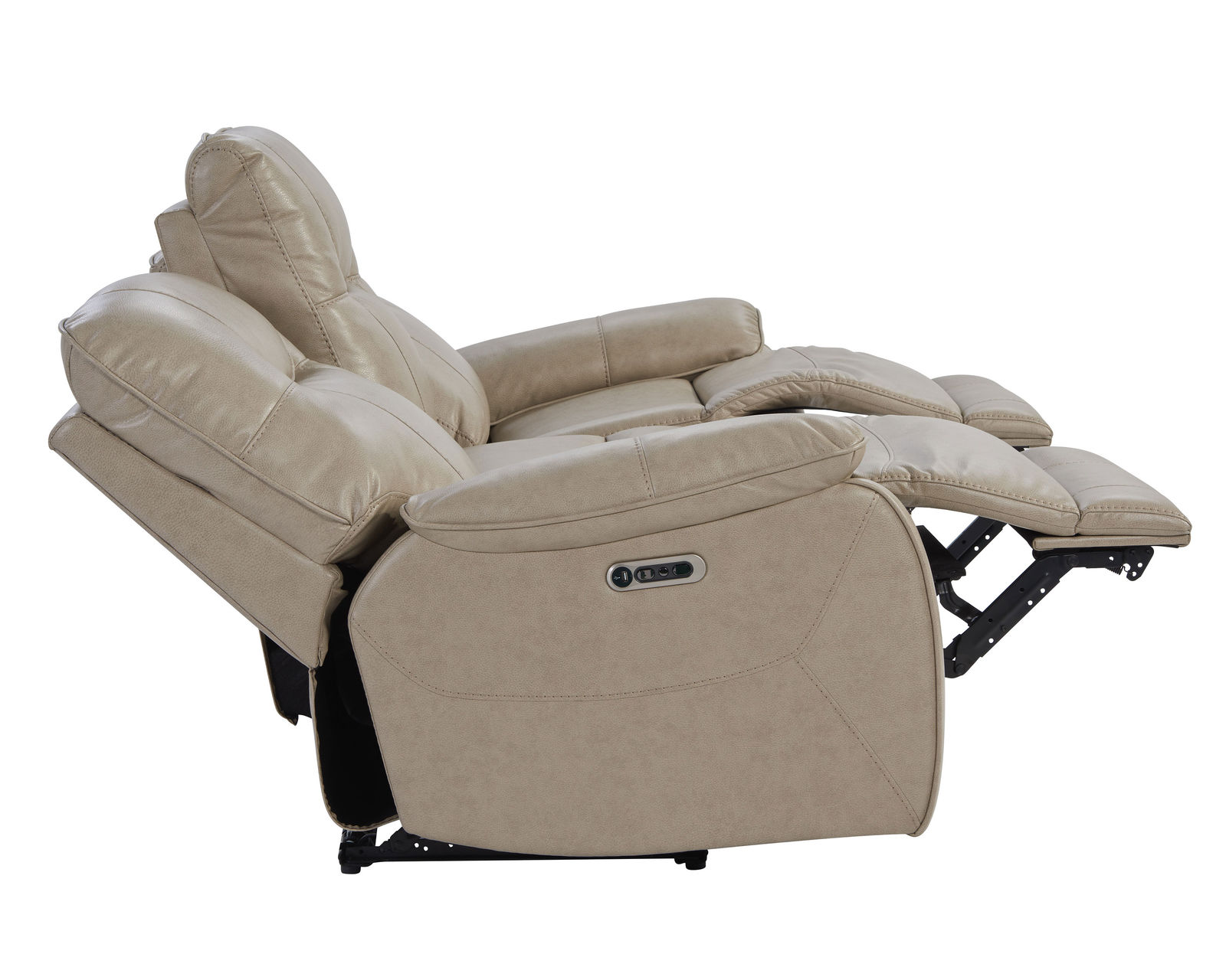 Axel Power Headrest Power Reclining Sectional in Parchment (In stock)