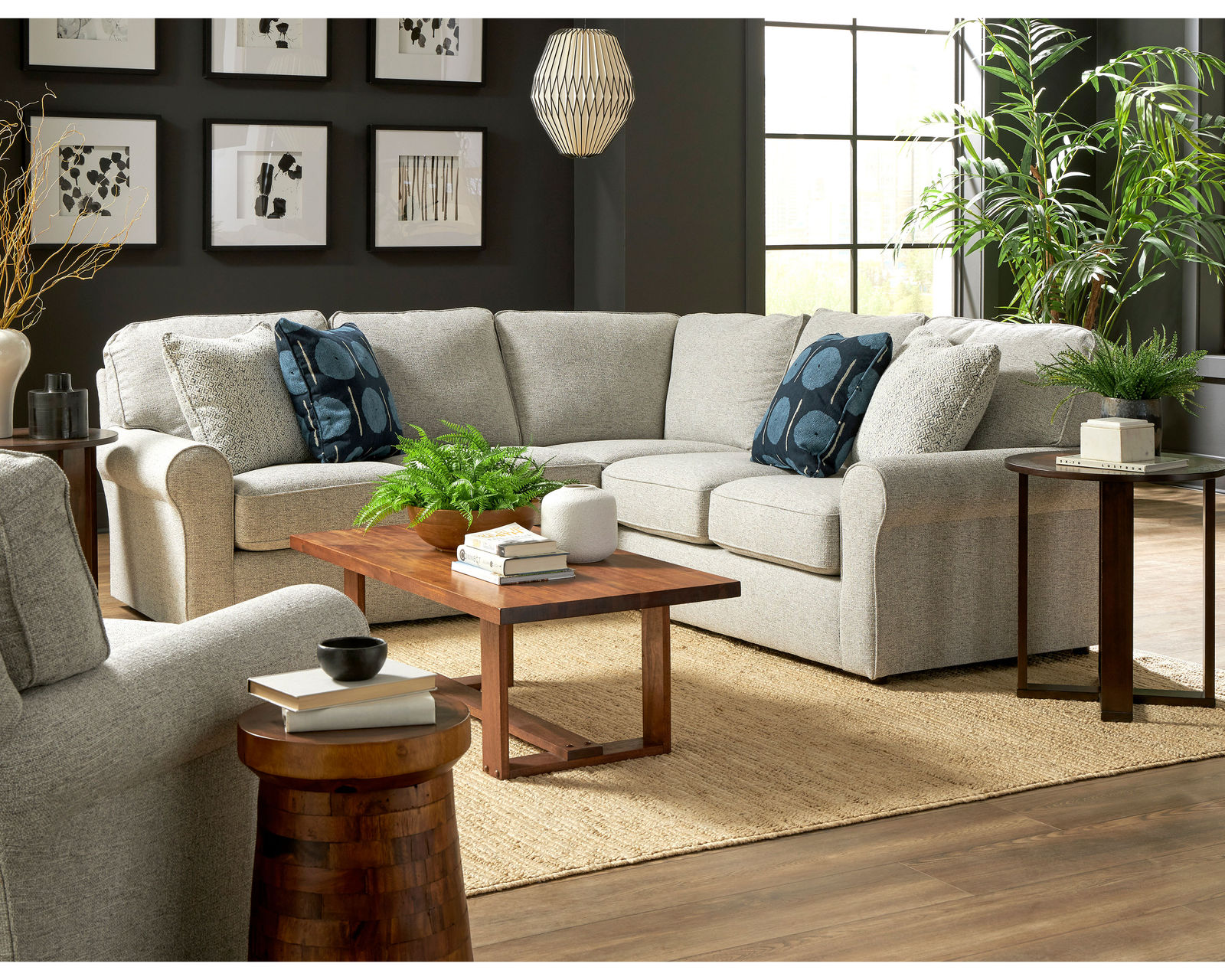 Hanway Stationary Sectional (+139 fabrics) - Layout C: Two Piece Sectional 95.5" x 97.5"