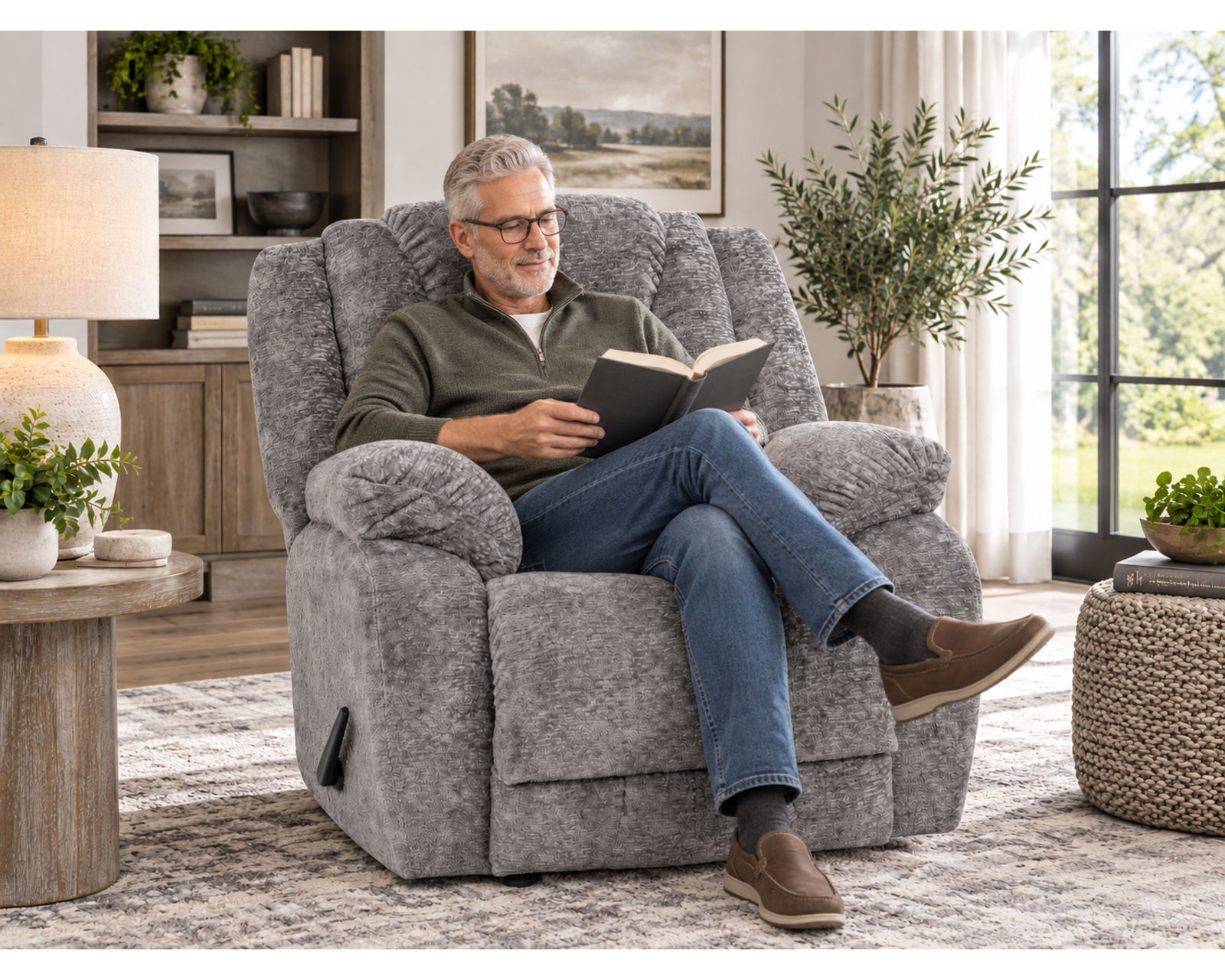 Hayworth 95" Reclining Sofa Ash (Luxury Comfort Without the Price) - Strong Where It Matters. Comfortable Everywhere.
