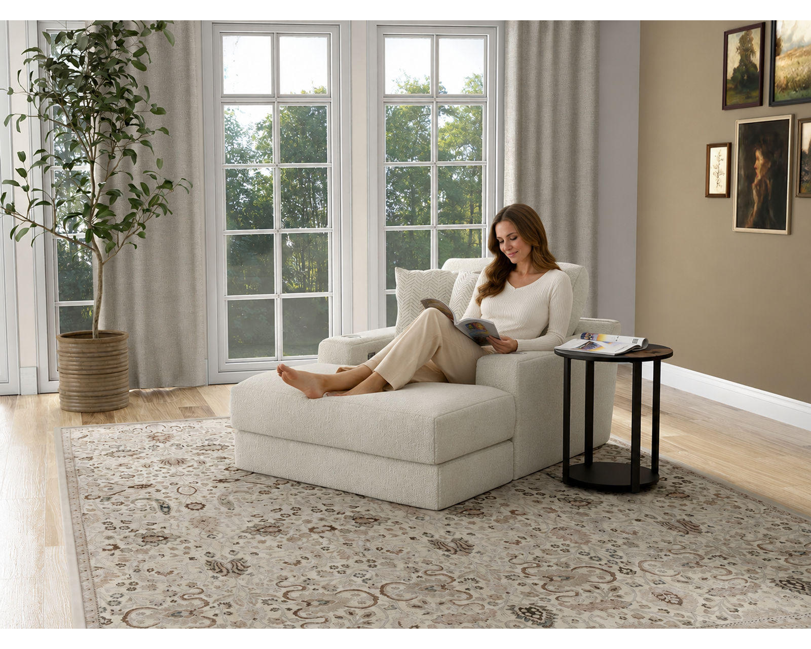 Cozy 51" Extra Wide Chaise (2 colors) includes pillows - America's Comfort Tradition for Over 90 Years.