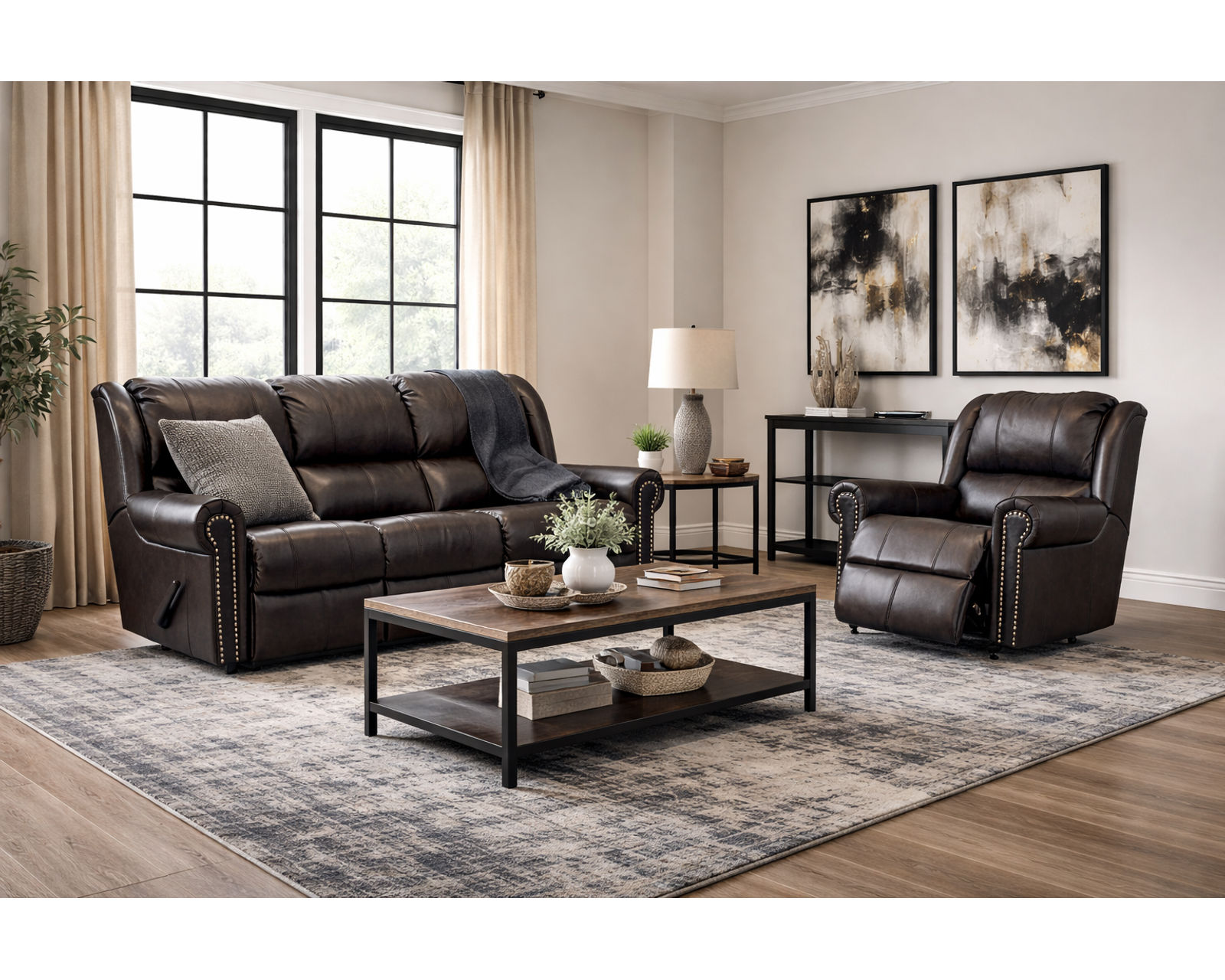 Rebecca Reclining Sofa — Available in Standard & Wide Cushions, 140+ Leather Options, and 82", 85", or 114" Widths - Where Precision Craftsmanship Meets Everyday Living
