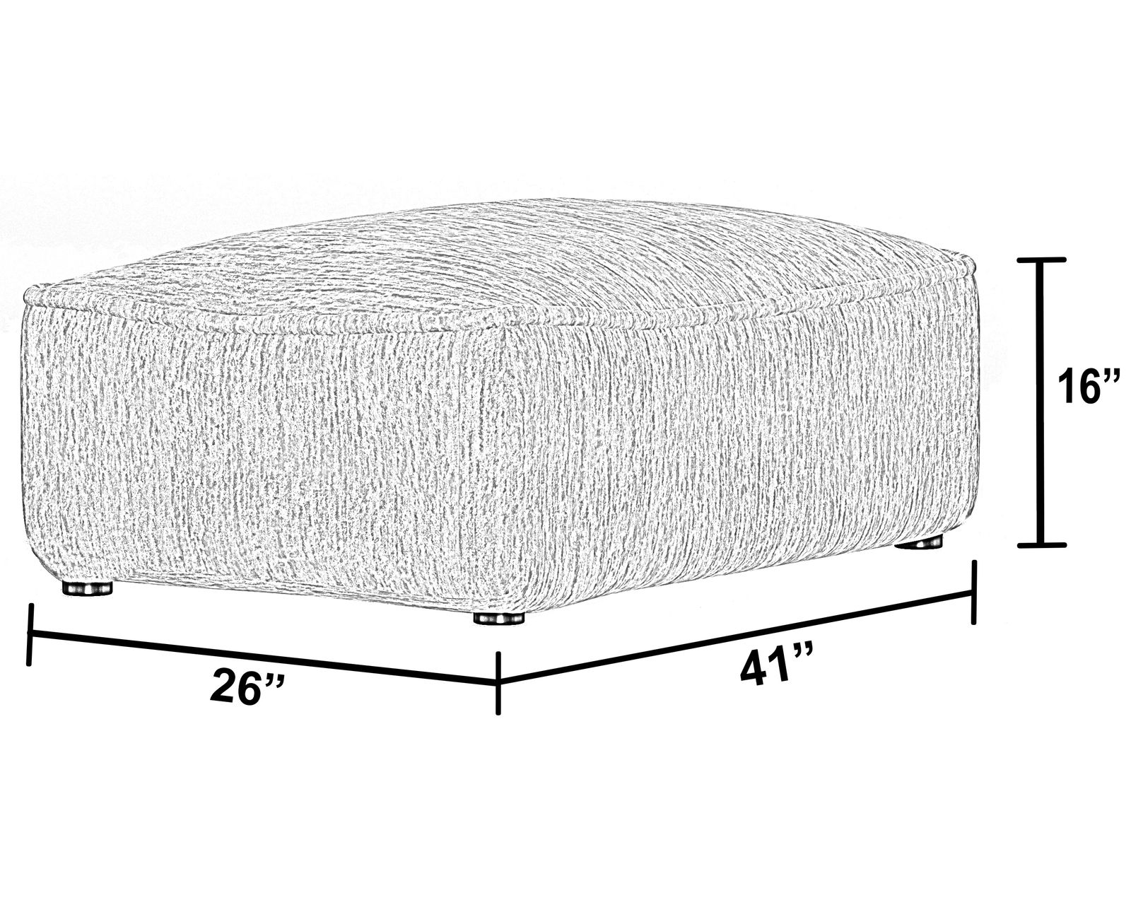 Bankside 91" Stationary Sofa (+2 colors) Includes Pillows - Square Cocktail Ottoman Size