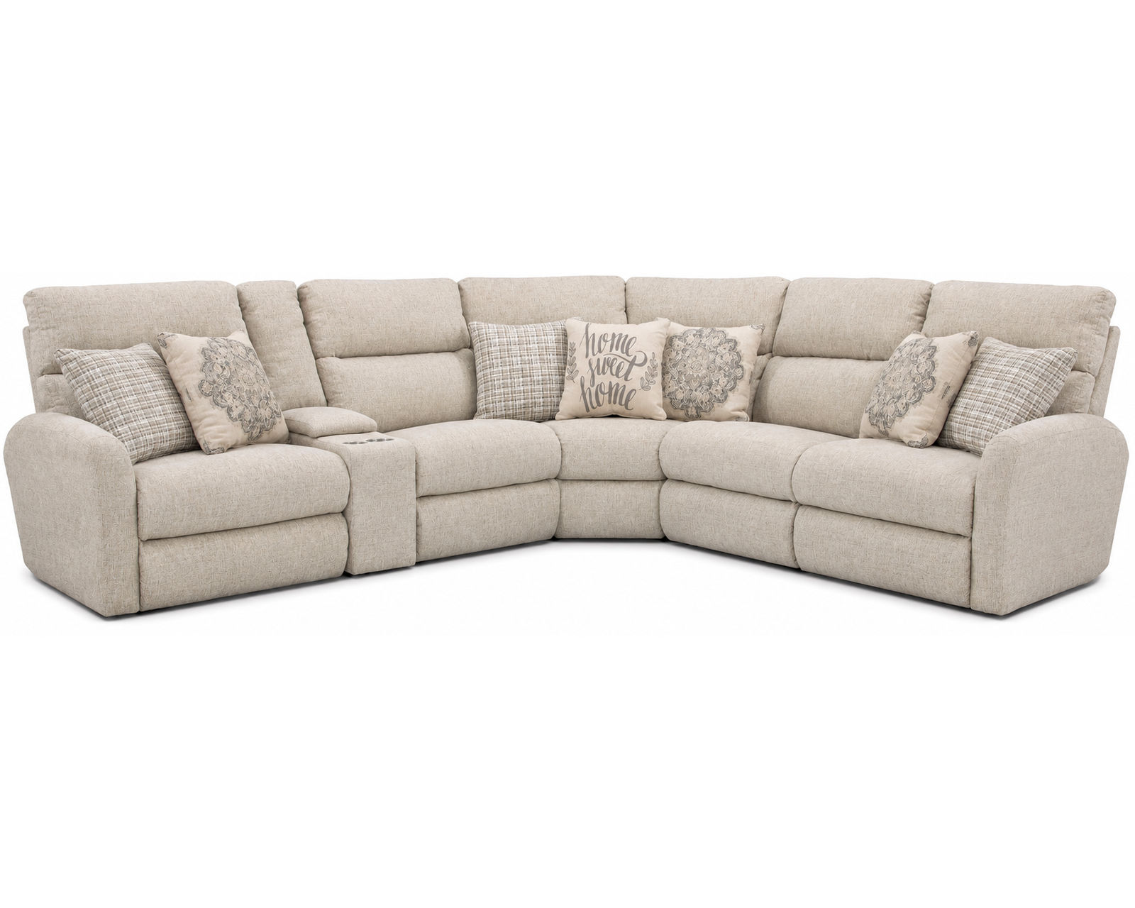McPherson Lay Flat Modular Reclining Sectional - Best Seller - Layout L: Six Piece Sectional 136" x 123"