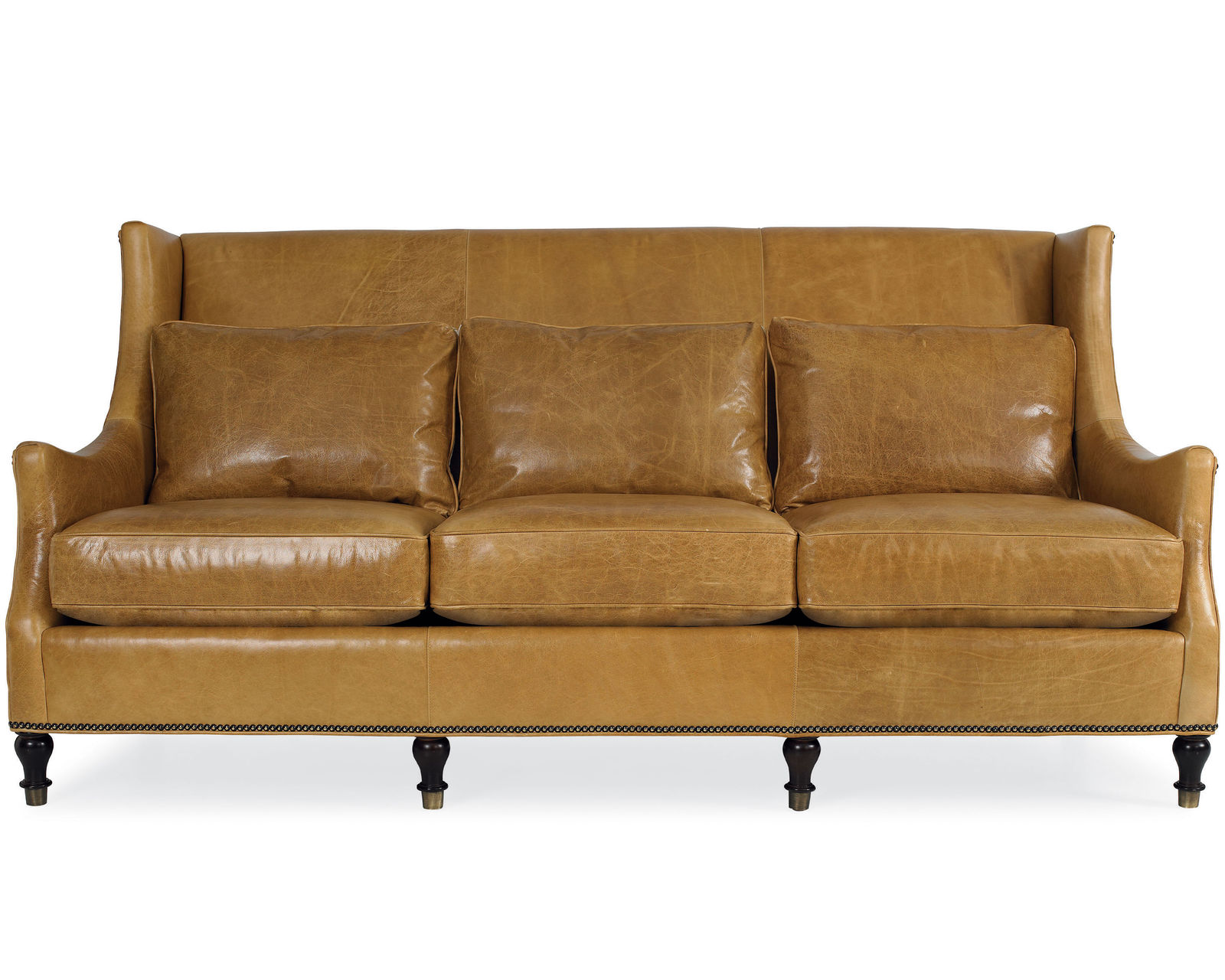 Gaston 81"Leather Nail Head Sofa (+45 leathers)