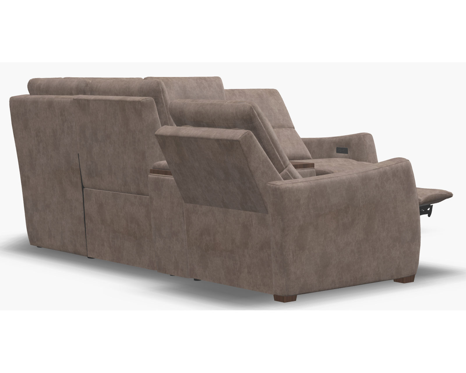 Luna 40110 Triple Power Reclining Sectional (+50 fabrics) - Layout A: Three Piece Reclining Sectional (2 recliner) 111" x 98"