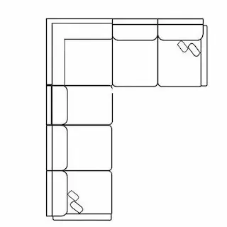 Layout C: Six Piece Reclining Sectional 141" x 109"