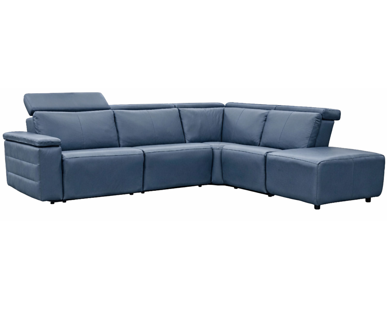Nala 3003 Power Headrest Power Reclining Sectional (standard and wide width) +140 leathers - Layout L: Seven Piece Wide Bumper Reclining Sectional 134" x 134" (2 recliners)